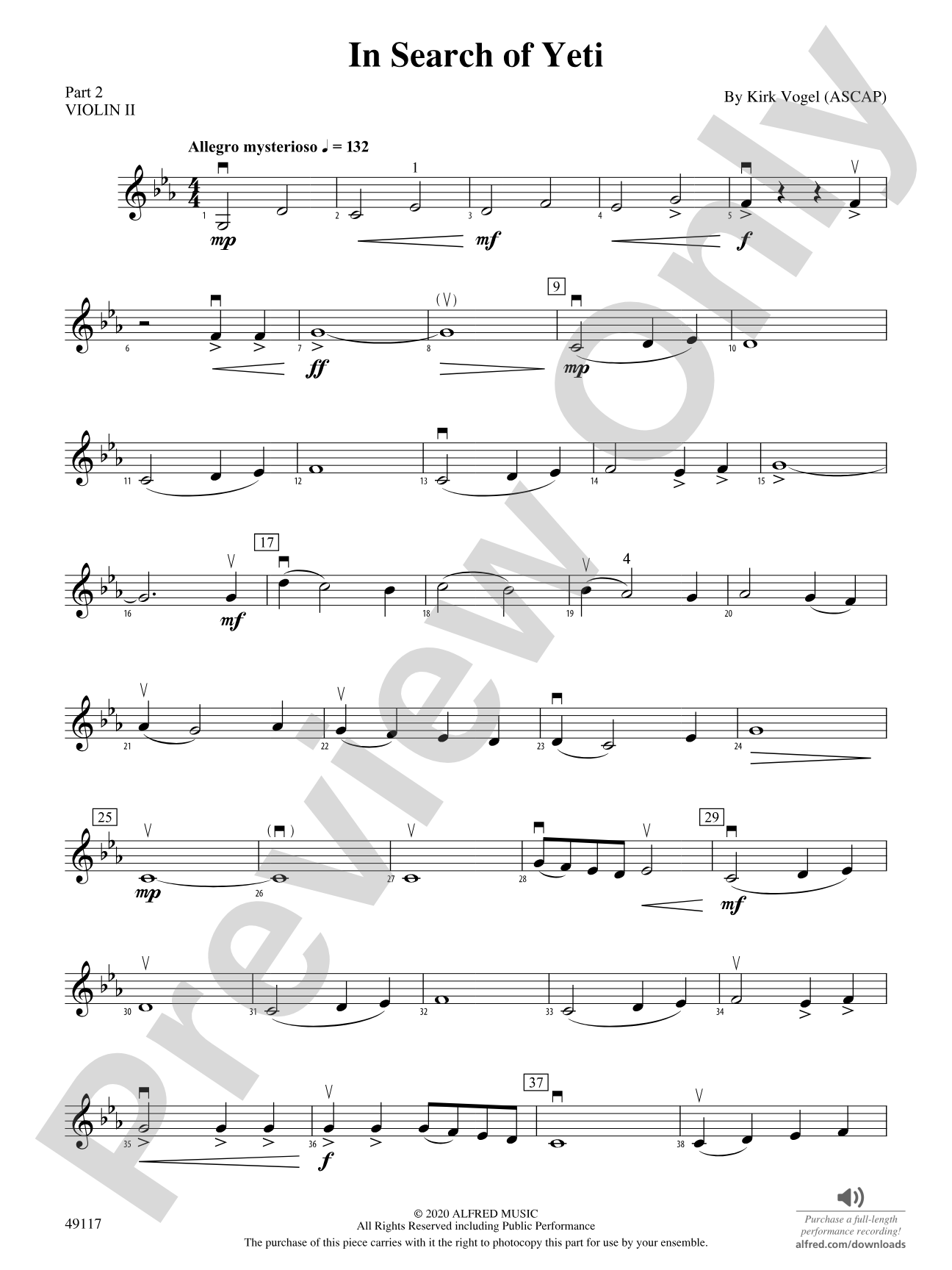 In Search of Yeti: Part 2 - Violin I