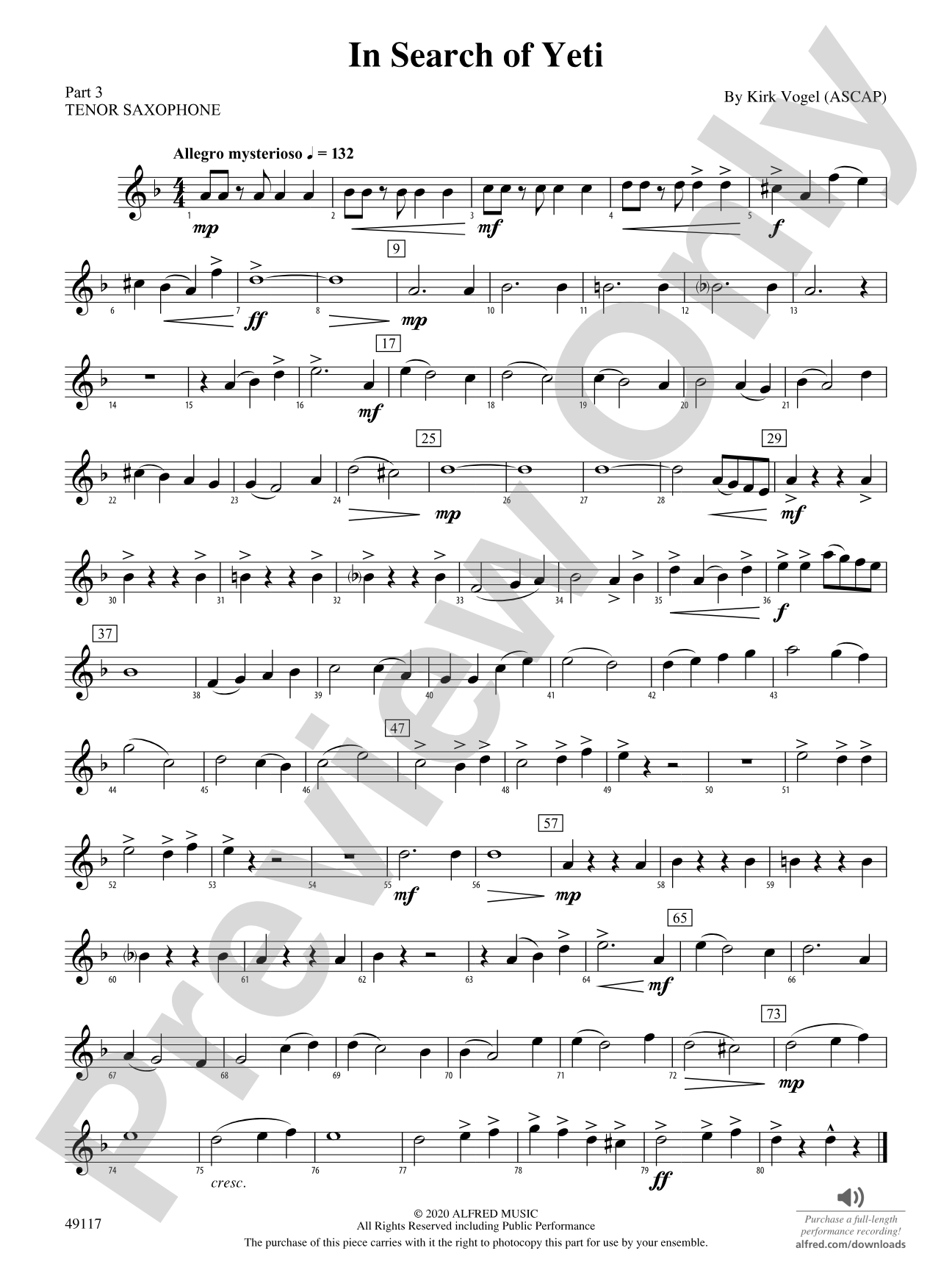 In Search of Yeti: Part 3 - Tenor Saxophone