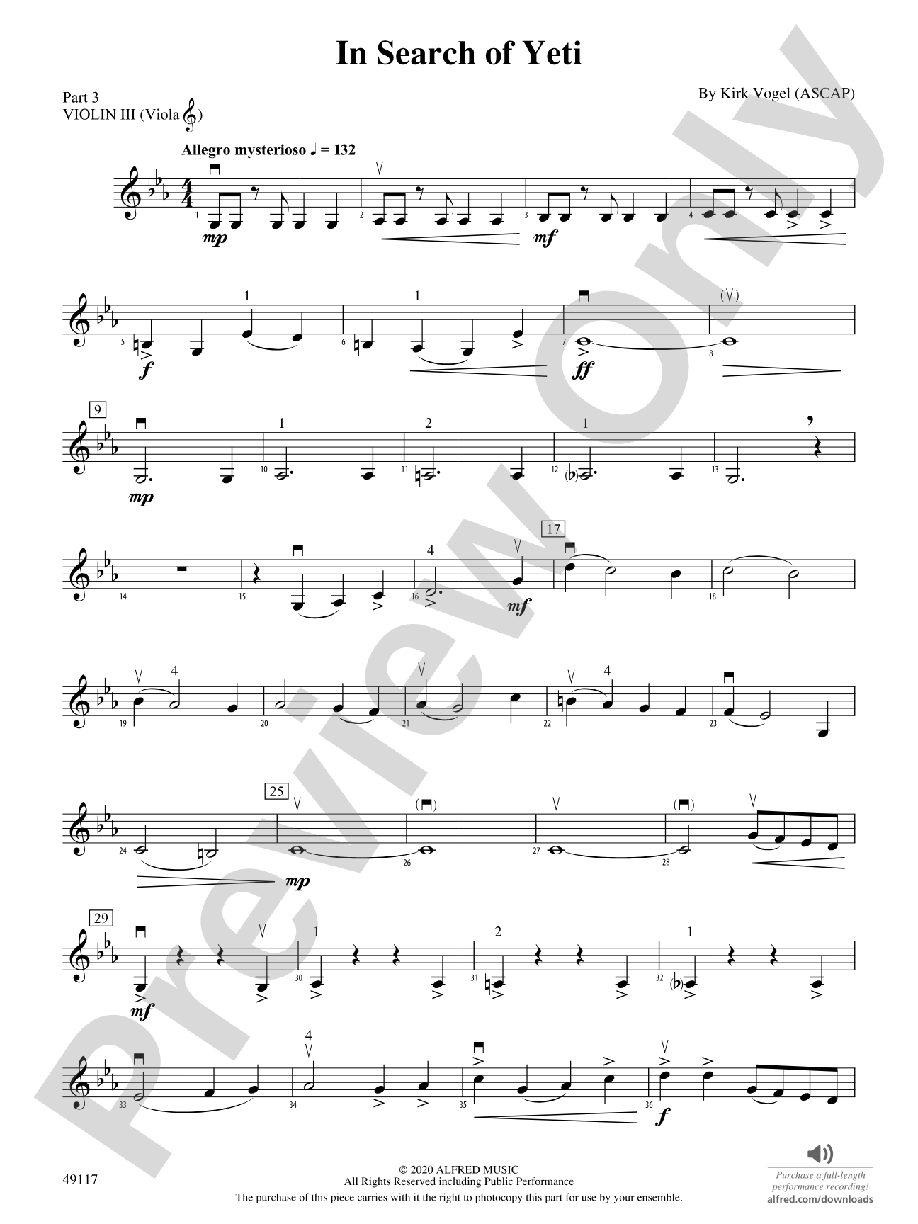 In Search of Yeti: Part 3 - Violin I