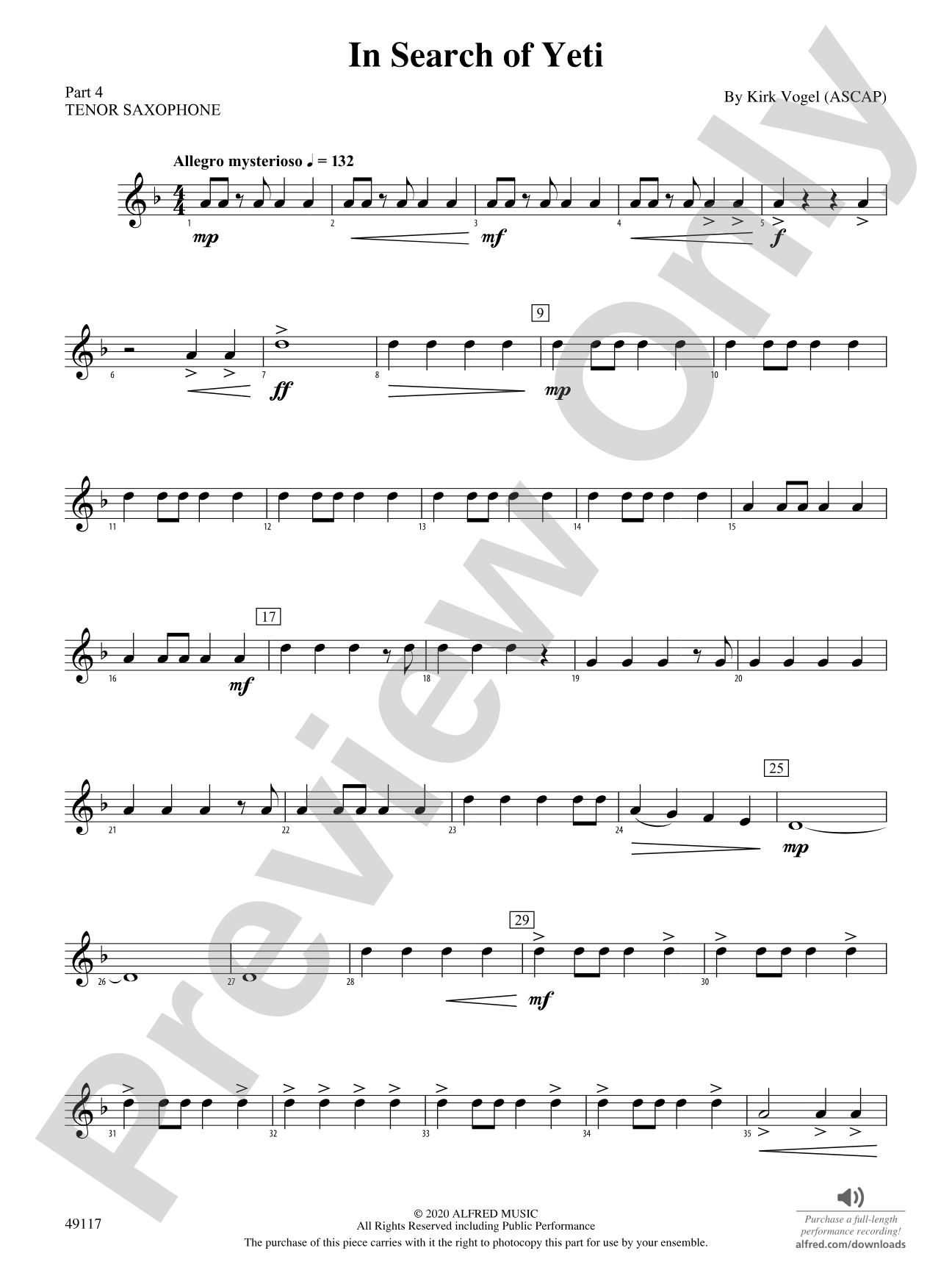 In Search of Yeti: Part 4 - Tenor Saxophone