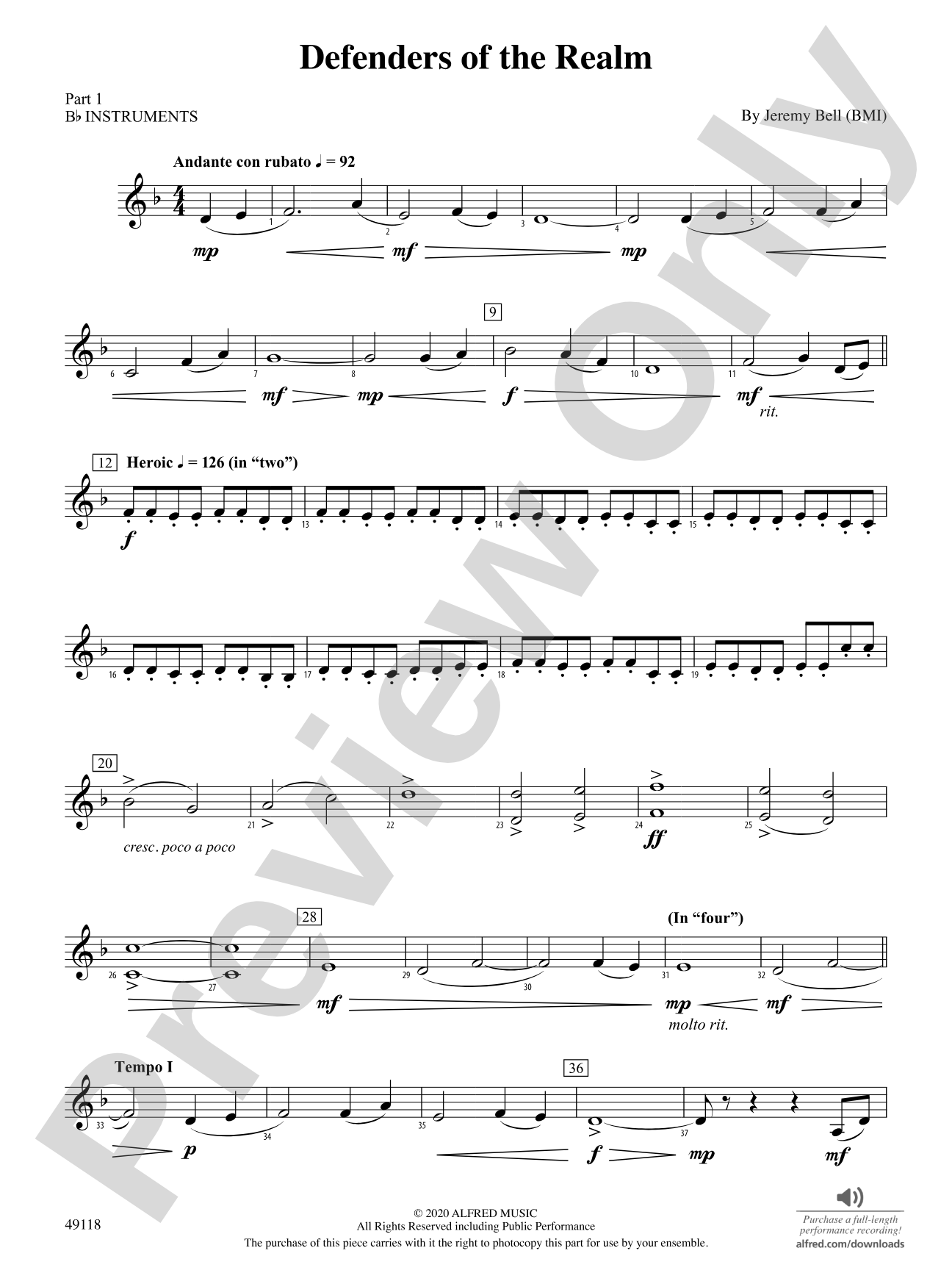 Defenders of the Realm: Part 1 - B-flat Instruments