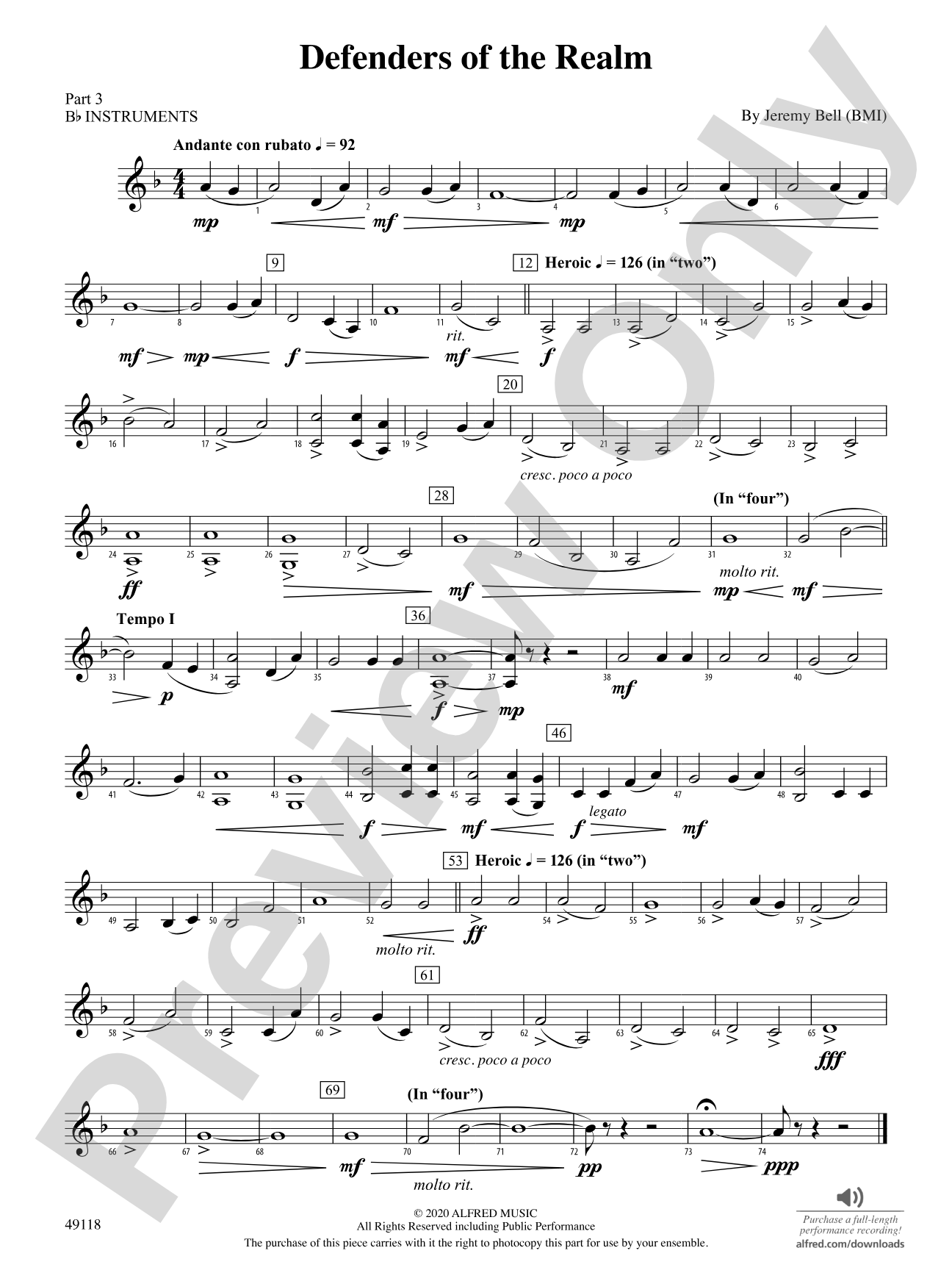 Defenders of the Realm: Part 3 - B-flat Instruments