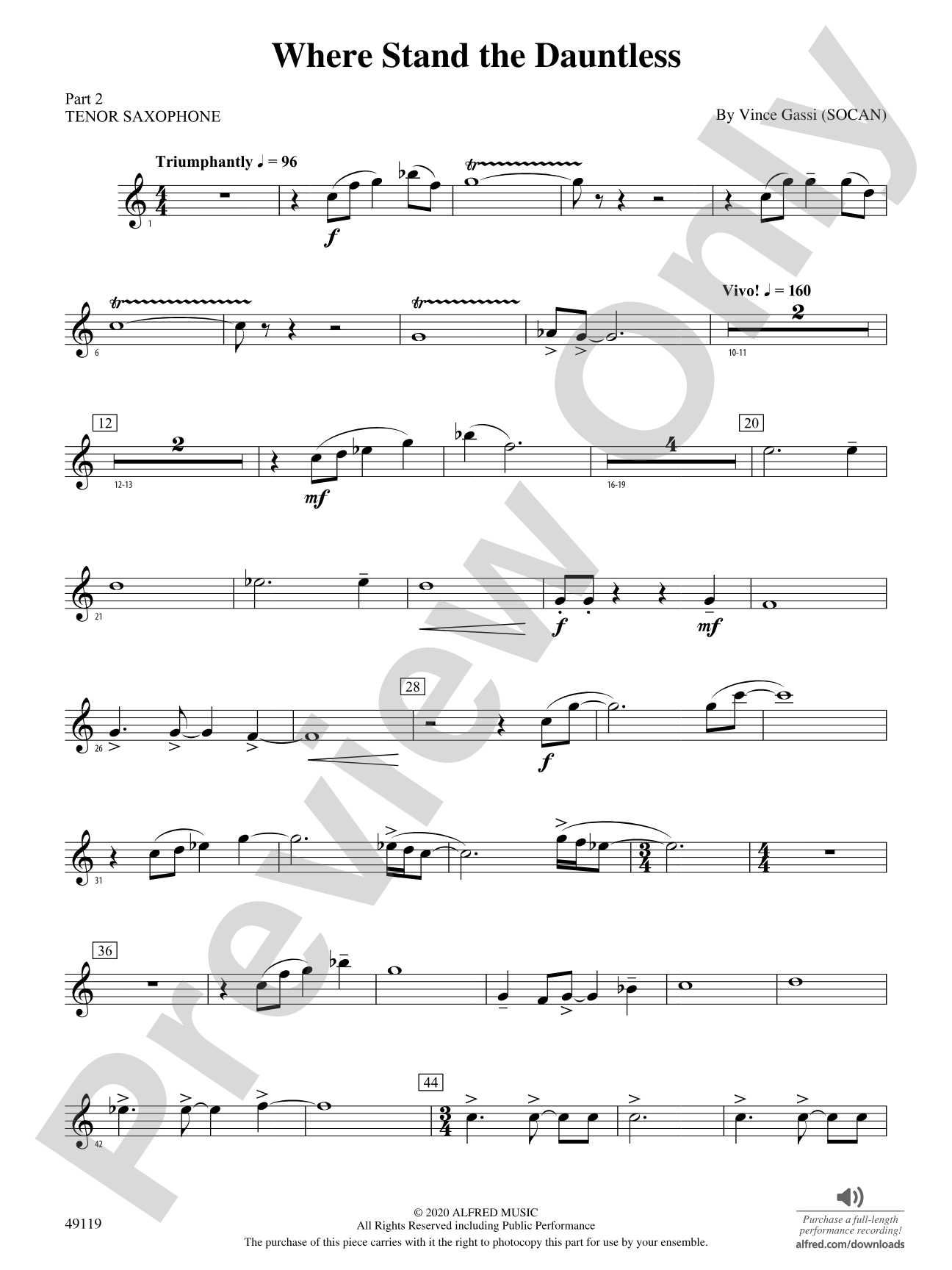 Where Stand the Dauntless: Part 2 - Tenor Saxophone