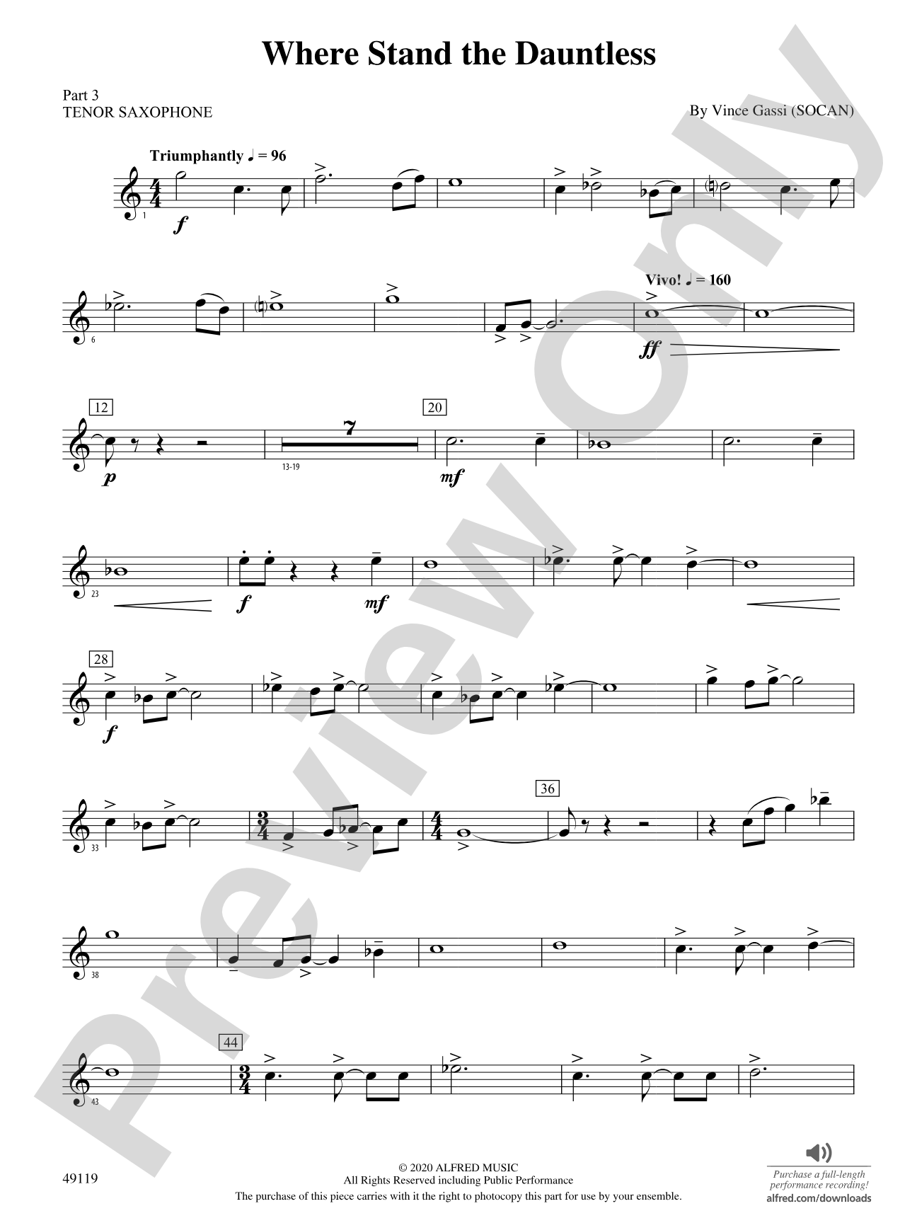 Where Stand the Dauntless: Part 3 - Tenor Saxophone