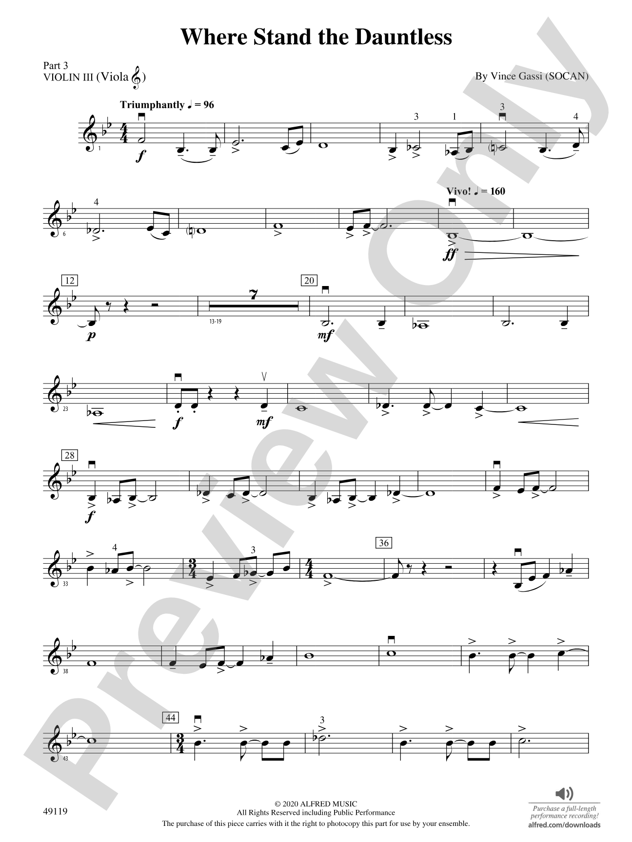 Where Stand the Dauntless: Part 3 - Violin I