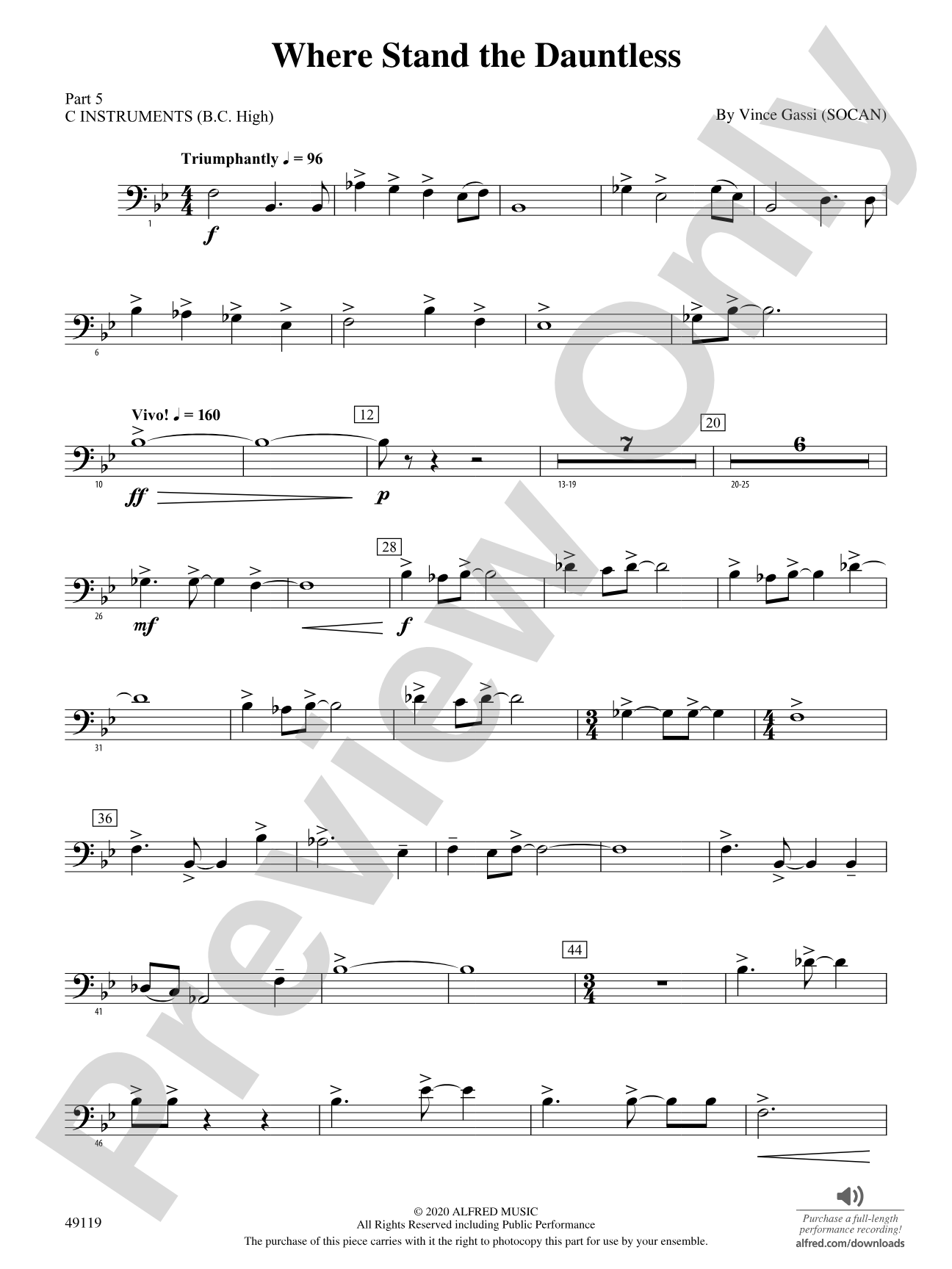 Where Stand the Dauntless: Part 5 - C Instruments (B.C. High)