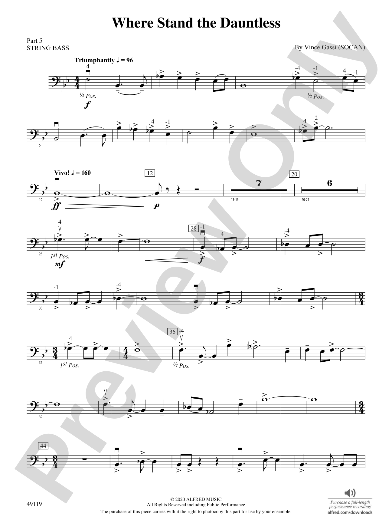 Where Stand the Dauntless: Part 5 - String Bass