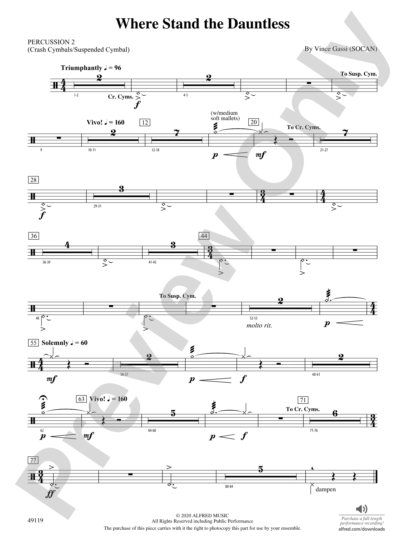Where Stand the Dauntless: 2nd Percussion