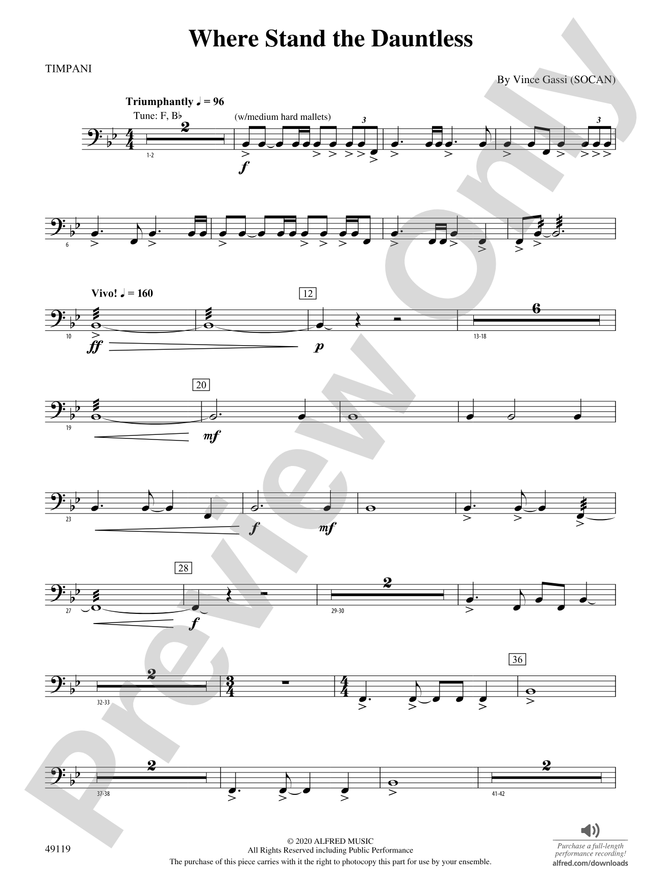 Where Stand the Dauntless: Timpani