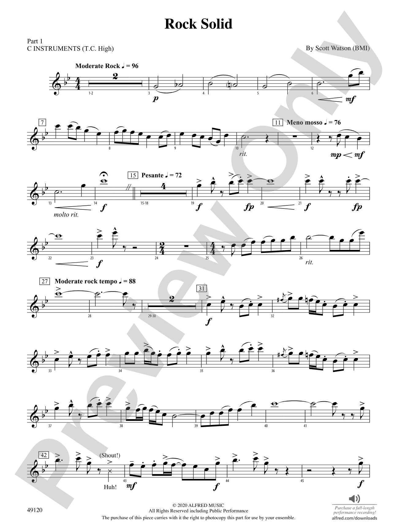 Rock Solid: Part 1 - C Instruments (T.C. High)