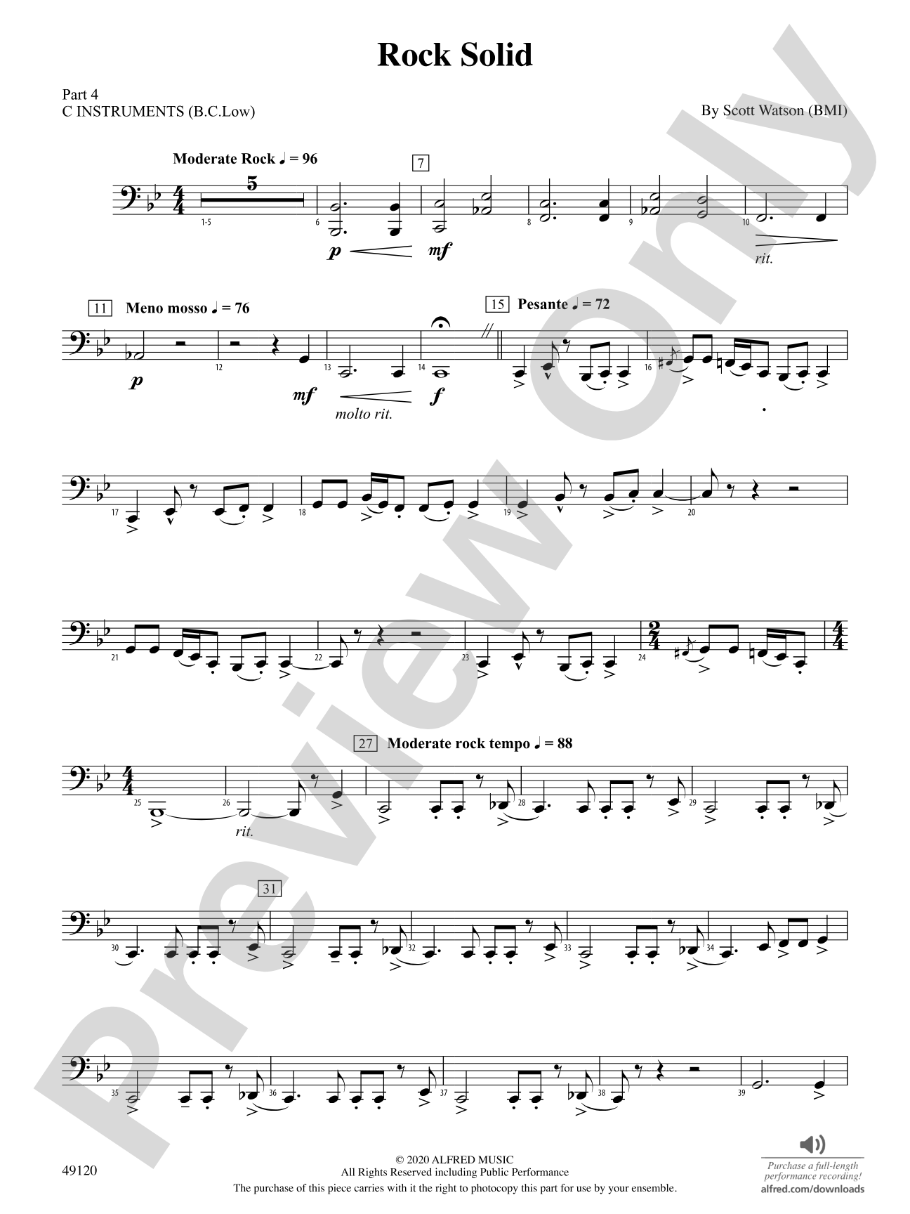 Rock Solid: Part 4 - C Instruments (B.C. Low)