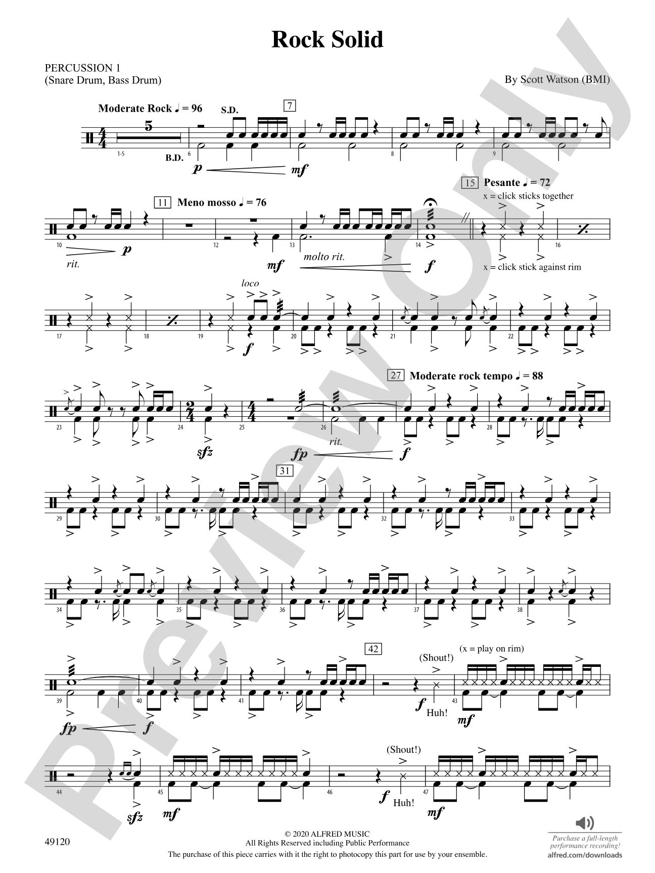 Rock Solid: 1st Percussion