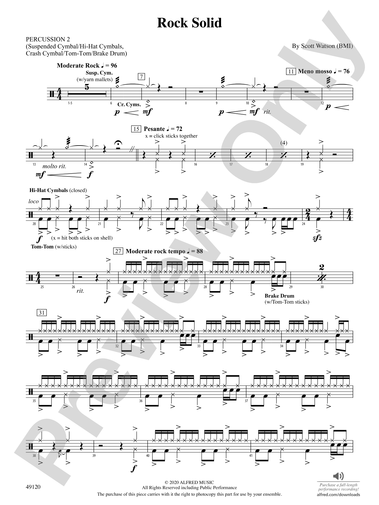 Rock Solid: 2nd Percussion