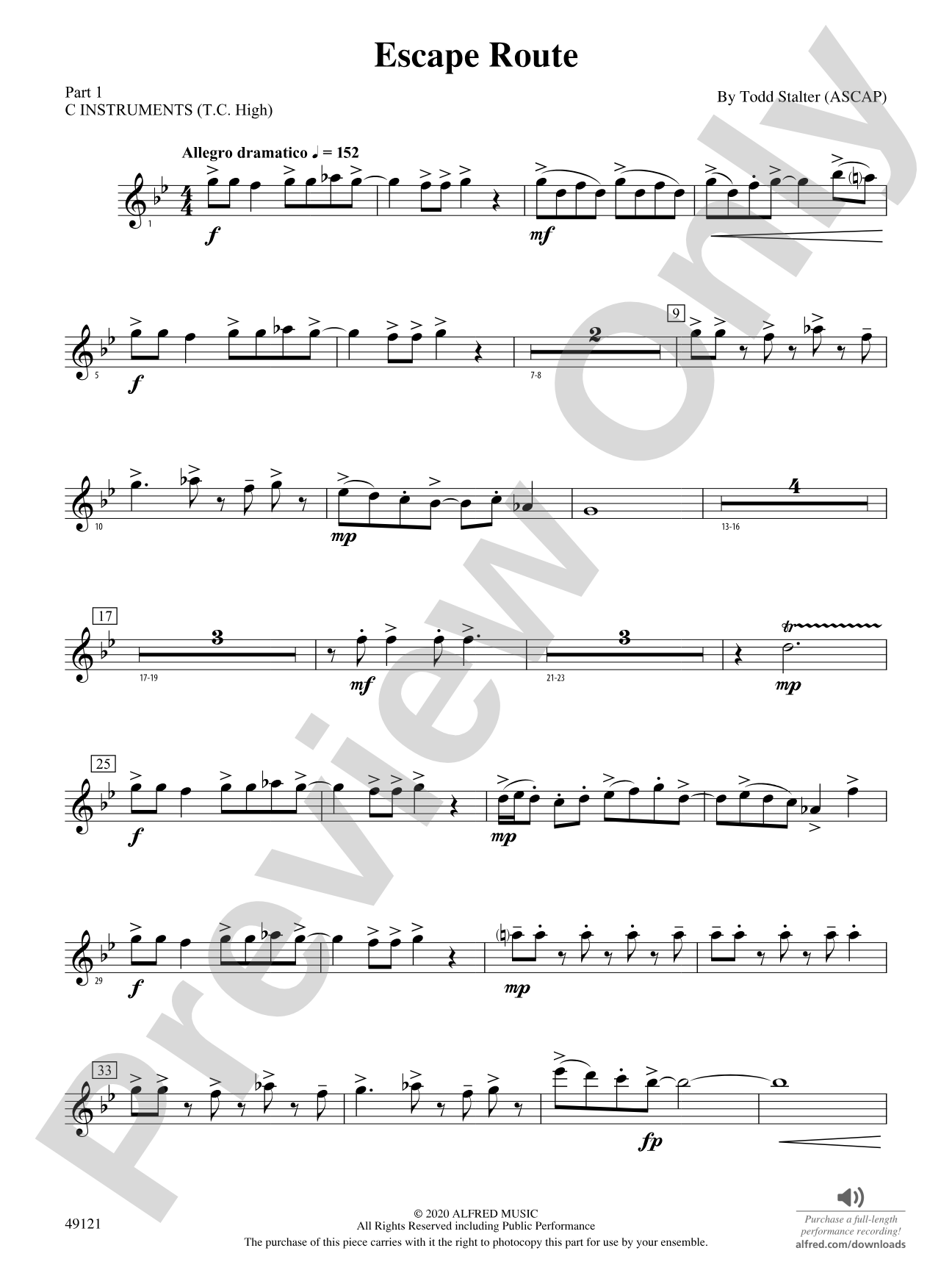 Escape Route: Part 1 - C Instruments (T.C. High)
