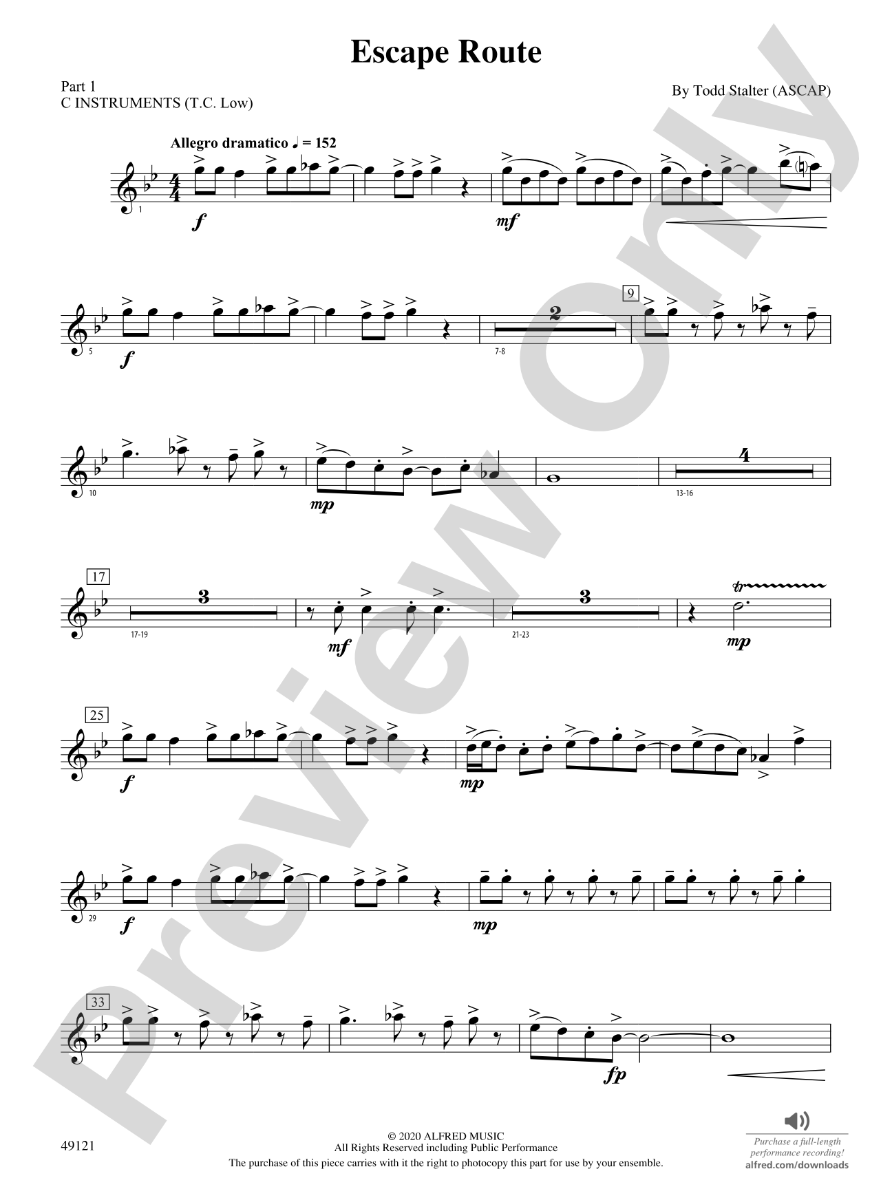 Escape Route: Part 1 - C Instruments (T.C. Low)