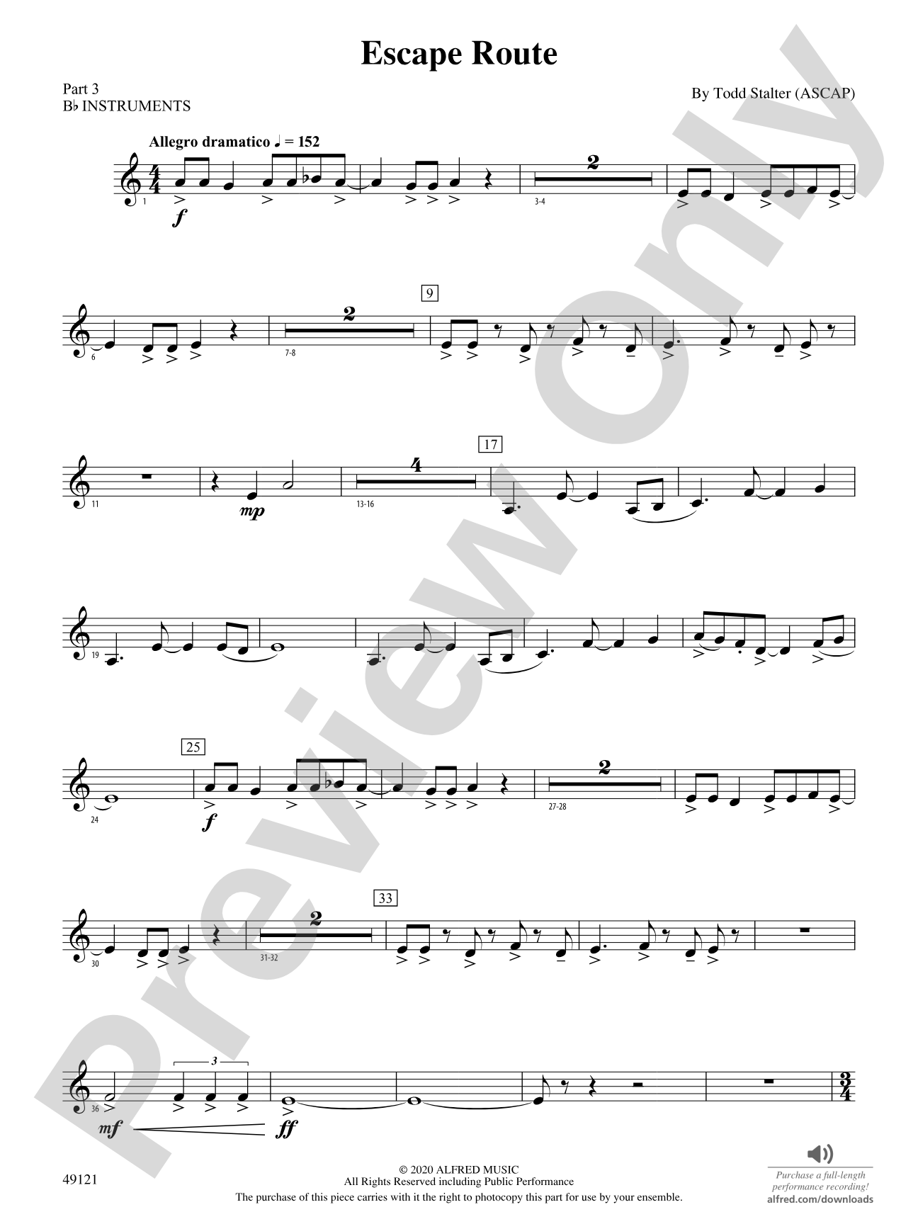 Escape Route: Part 3 - B-flat Instruments