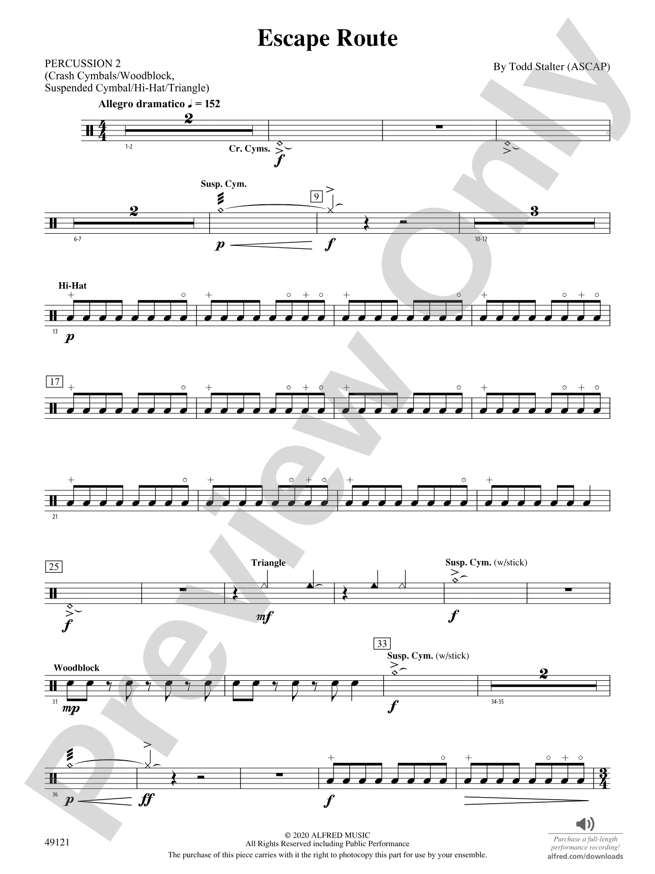 Escape Route: 2nd Percussion