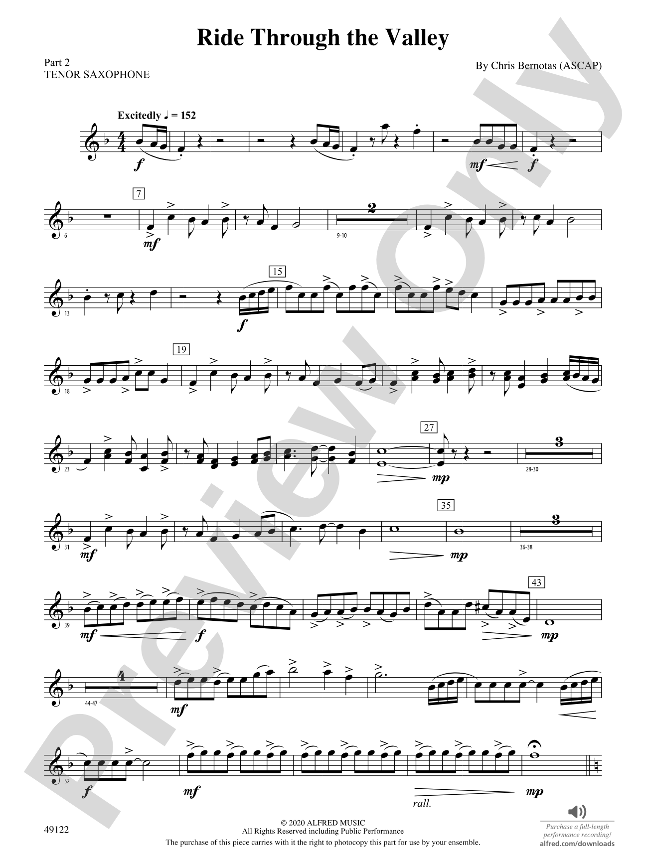 Ride Through the Valley: Part 2 - Tenor Saxophone