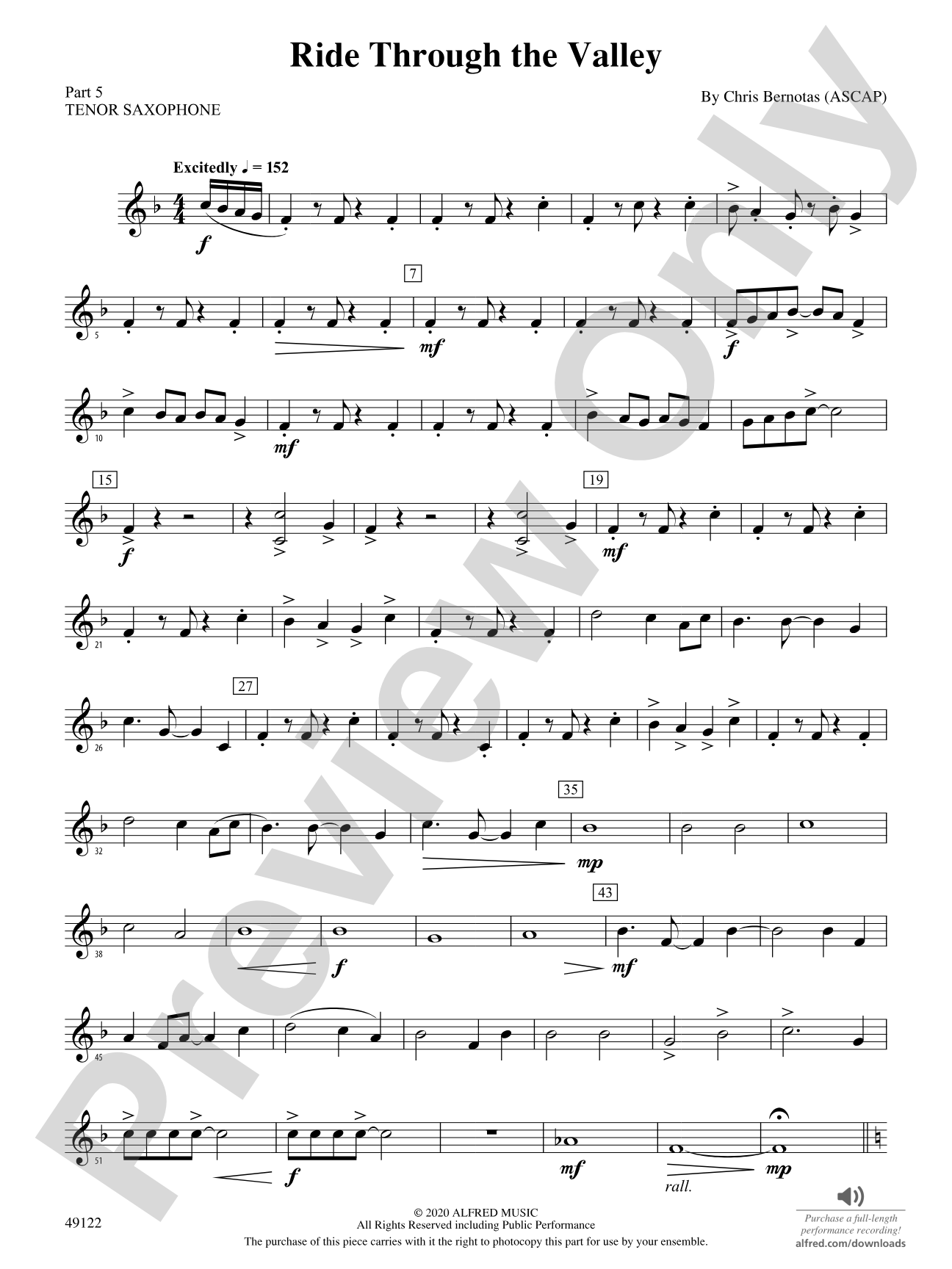 Ride Through the Valley: Part 5 - Tenor Saxophone