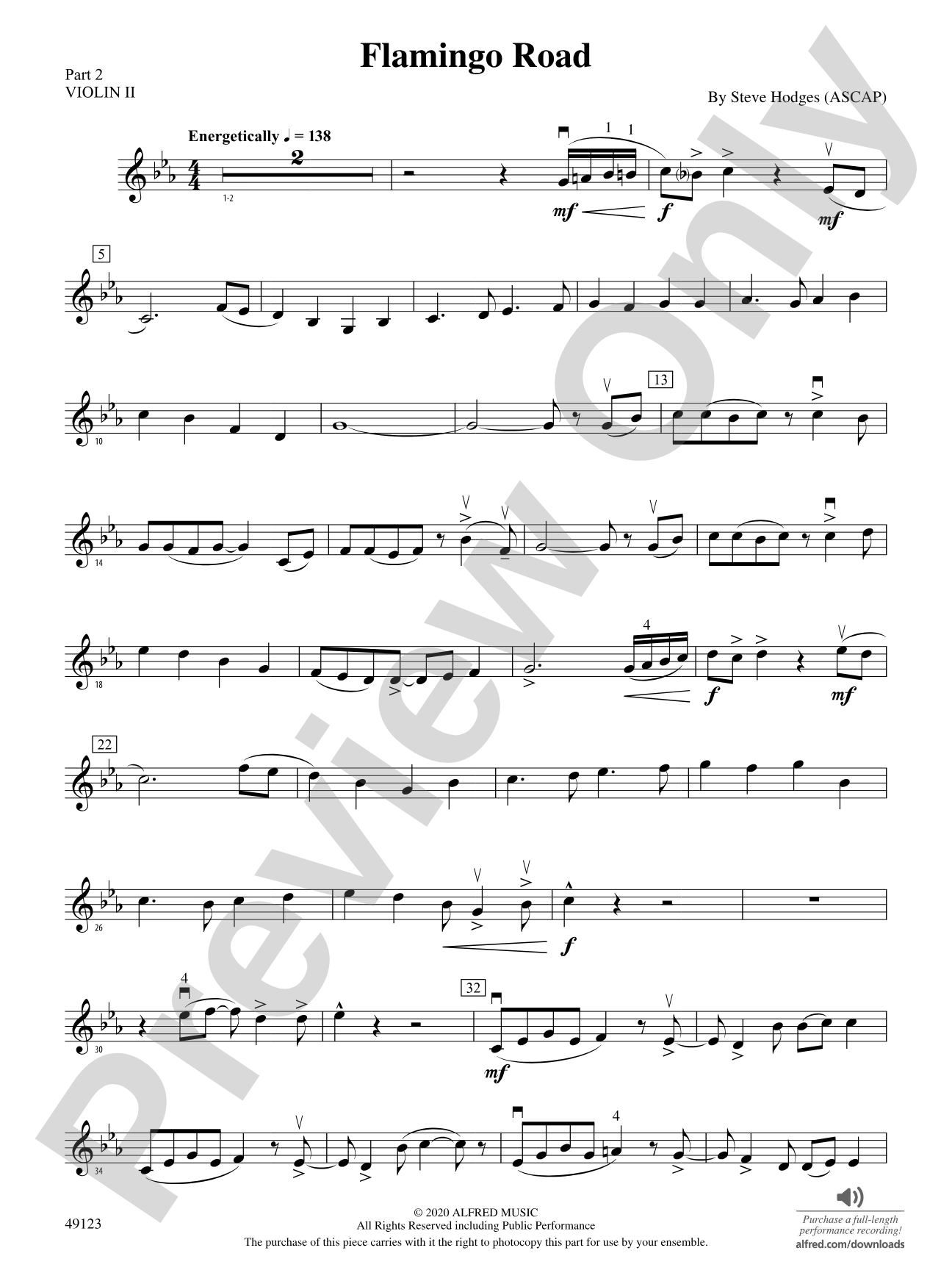 Flamingo Road: Part 2 - Violin I