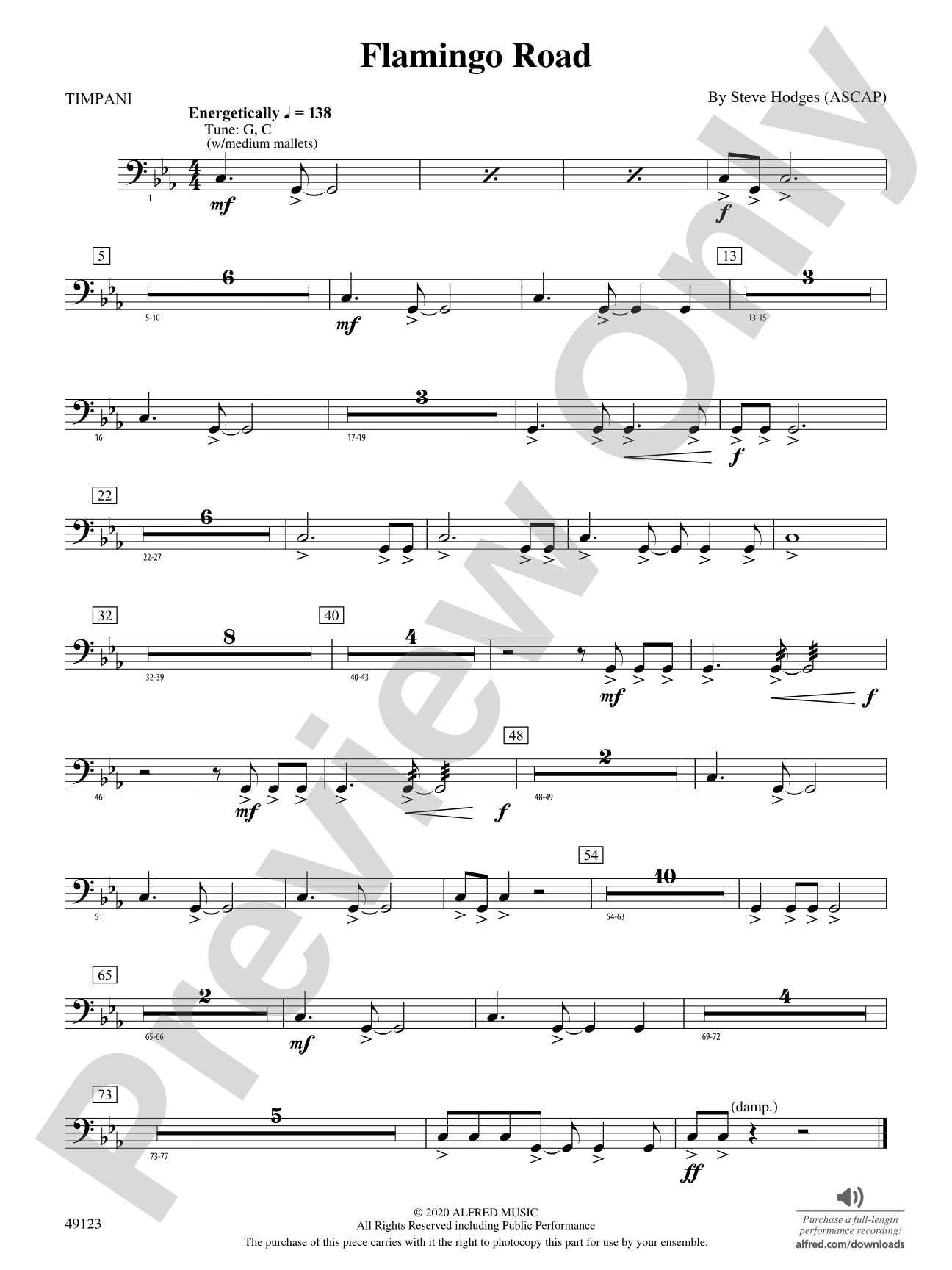 Flamingo Road: Timpani