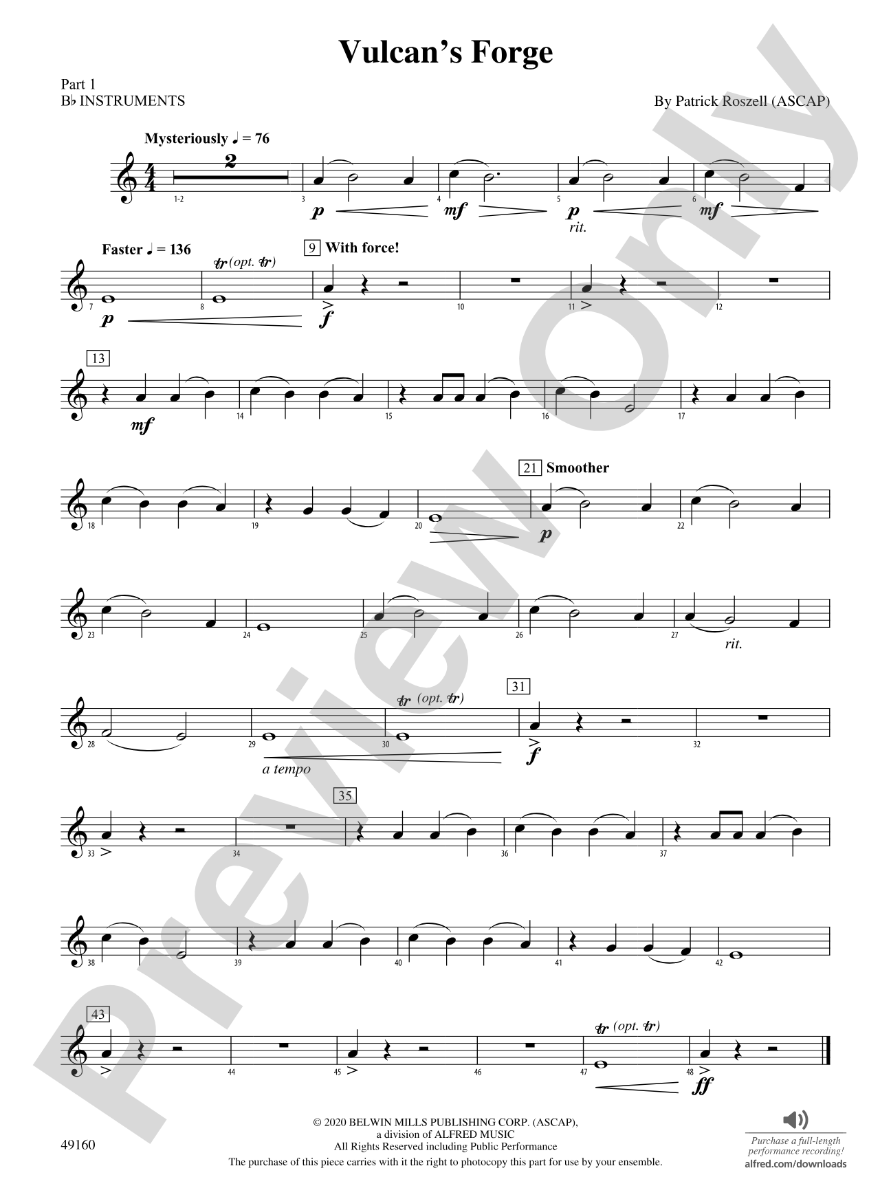 Vulcan's Forge: Part 1 - B-flat Instruments