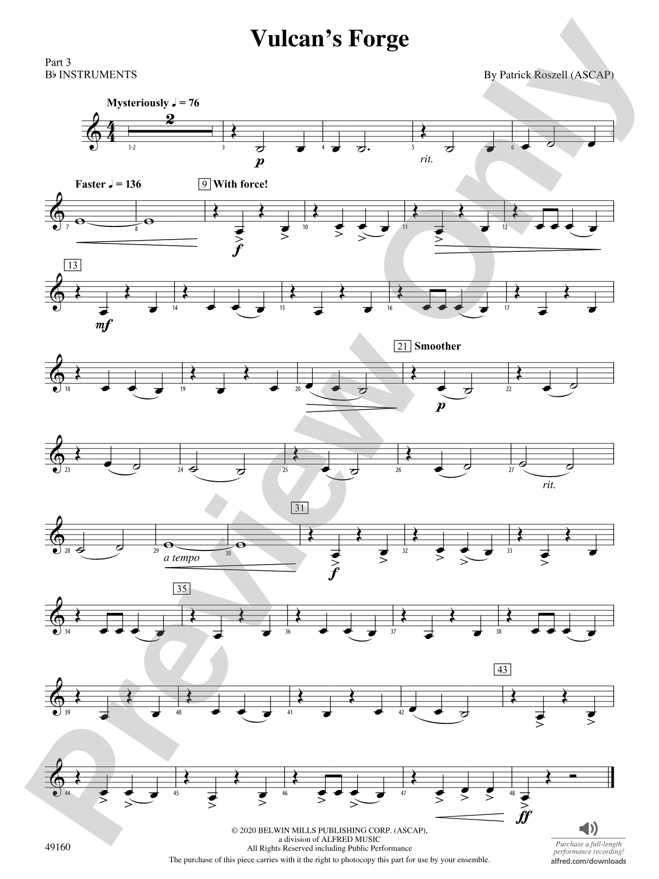 Vulcan's Forge: Part 3 - B-flat Instruments