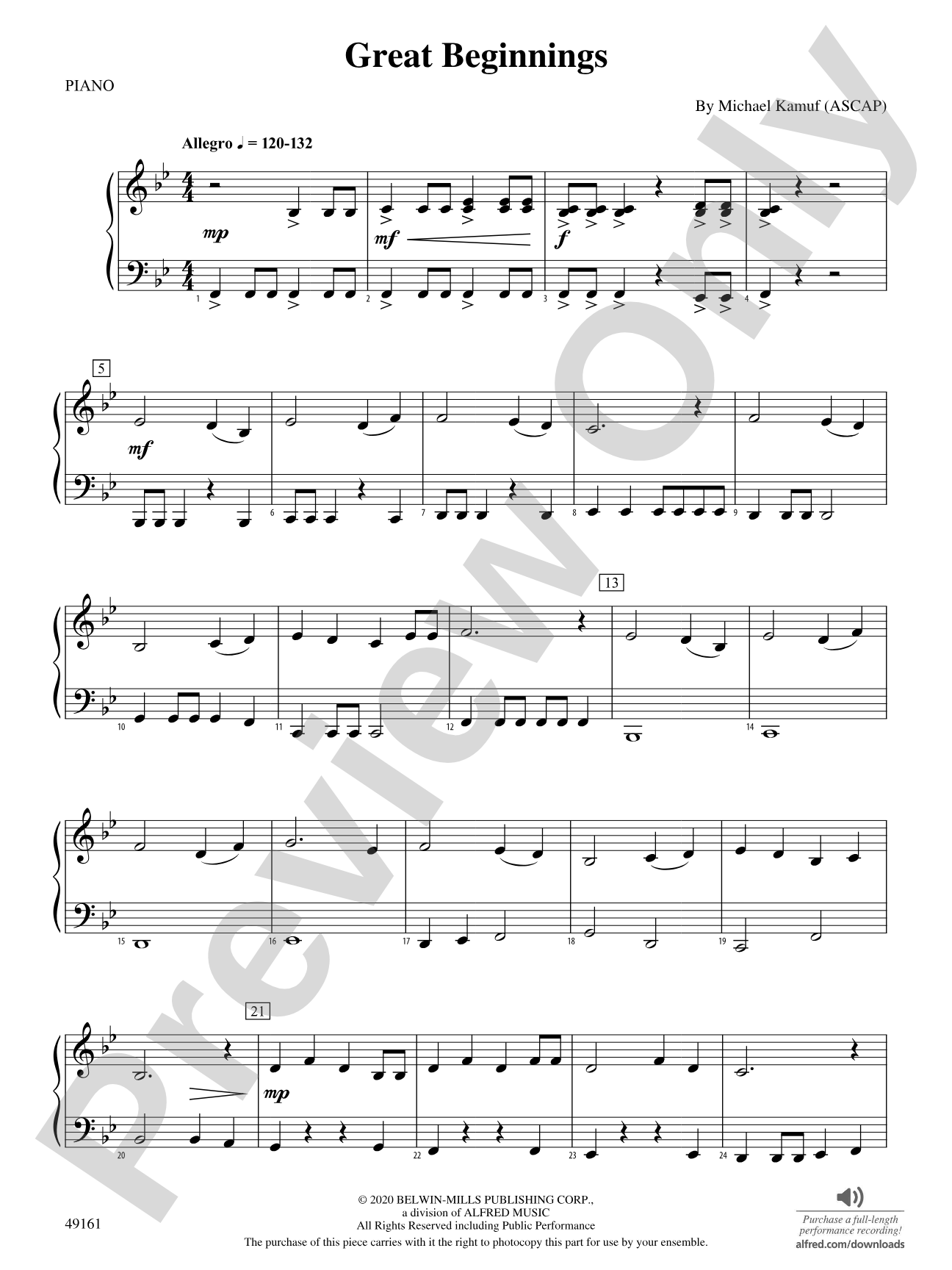 Great Beginnings: Piano Accompaniment