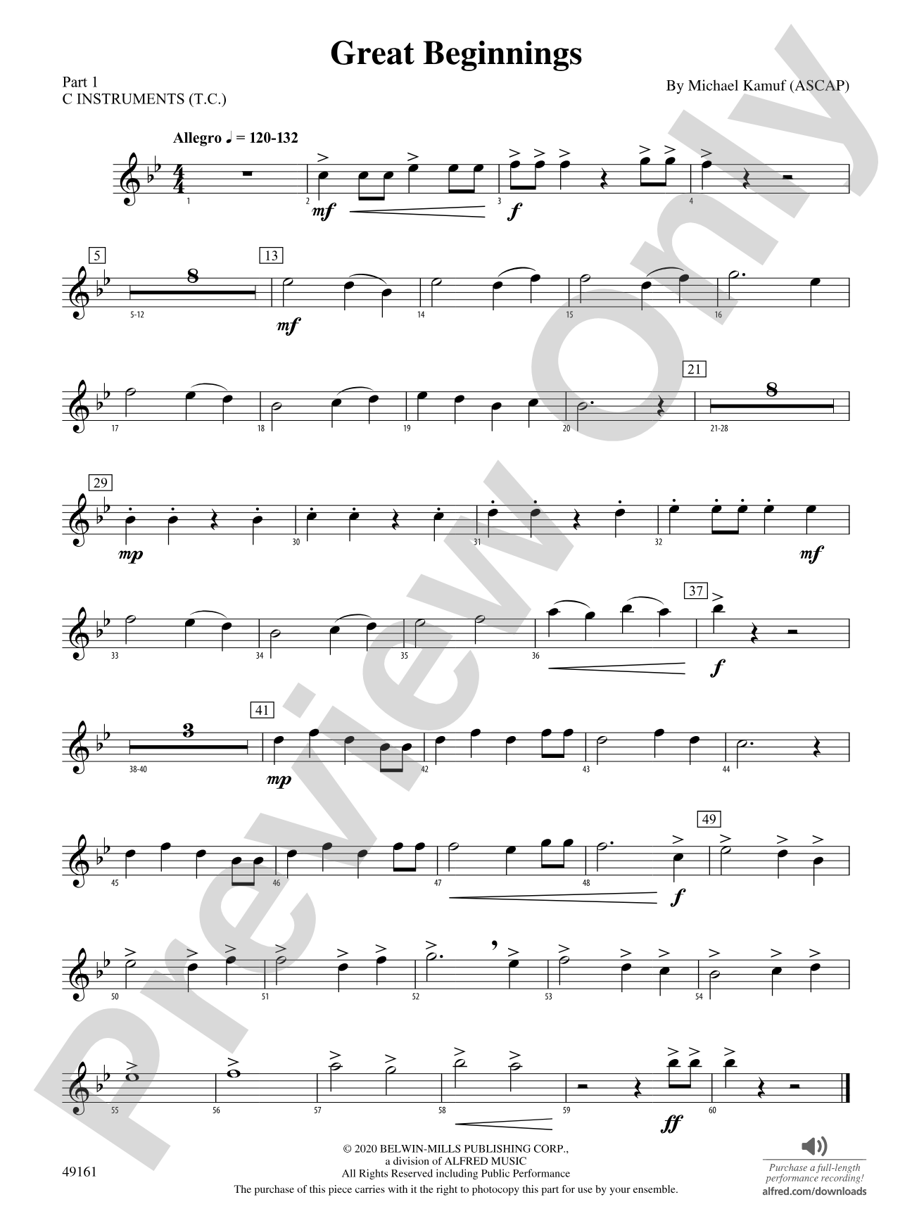 Great Beginnings: Part 1 - C Instruments (T.C.)