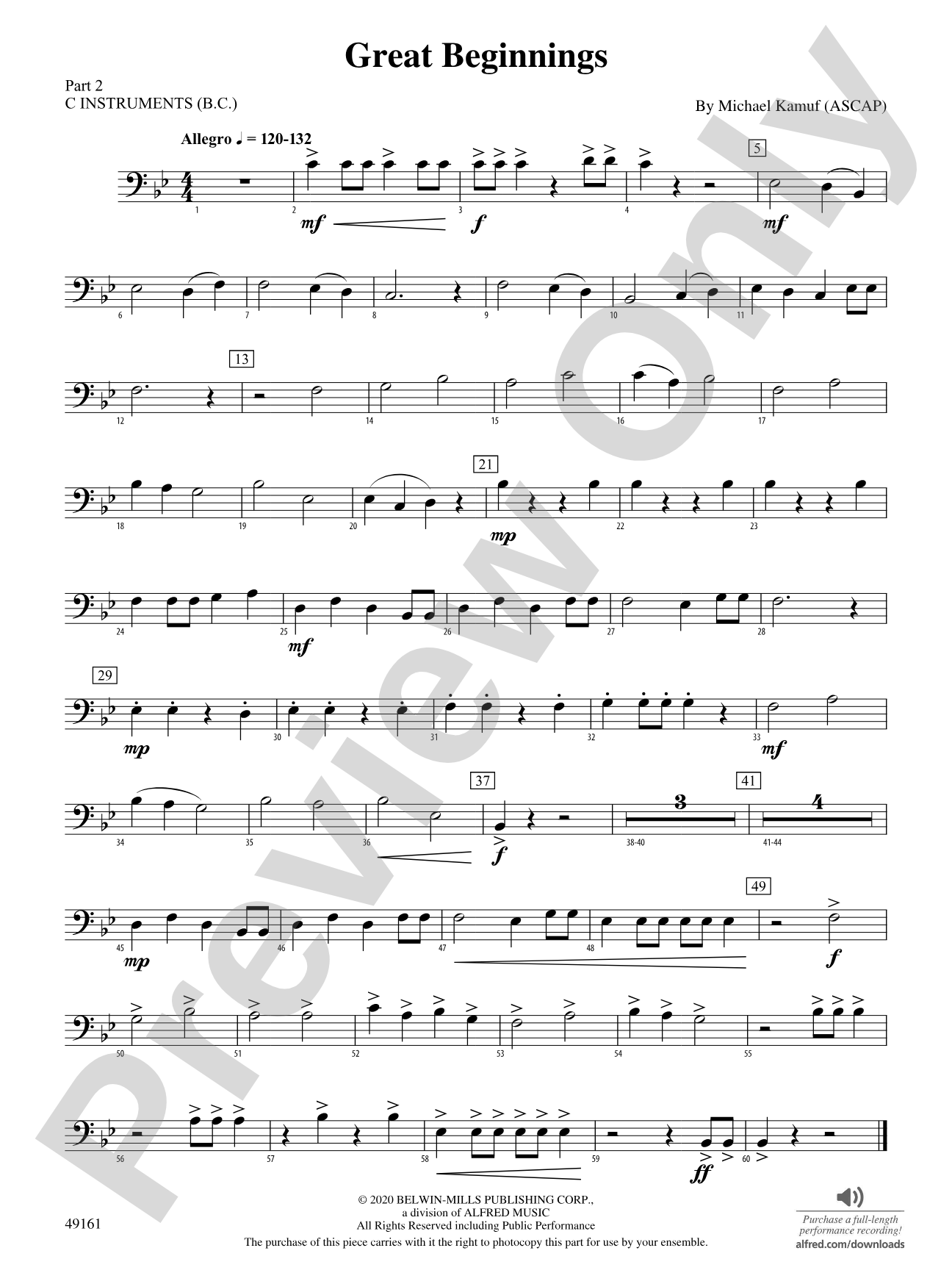 Great Beginnings: Part 2 - C Instruments (B.C.)