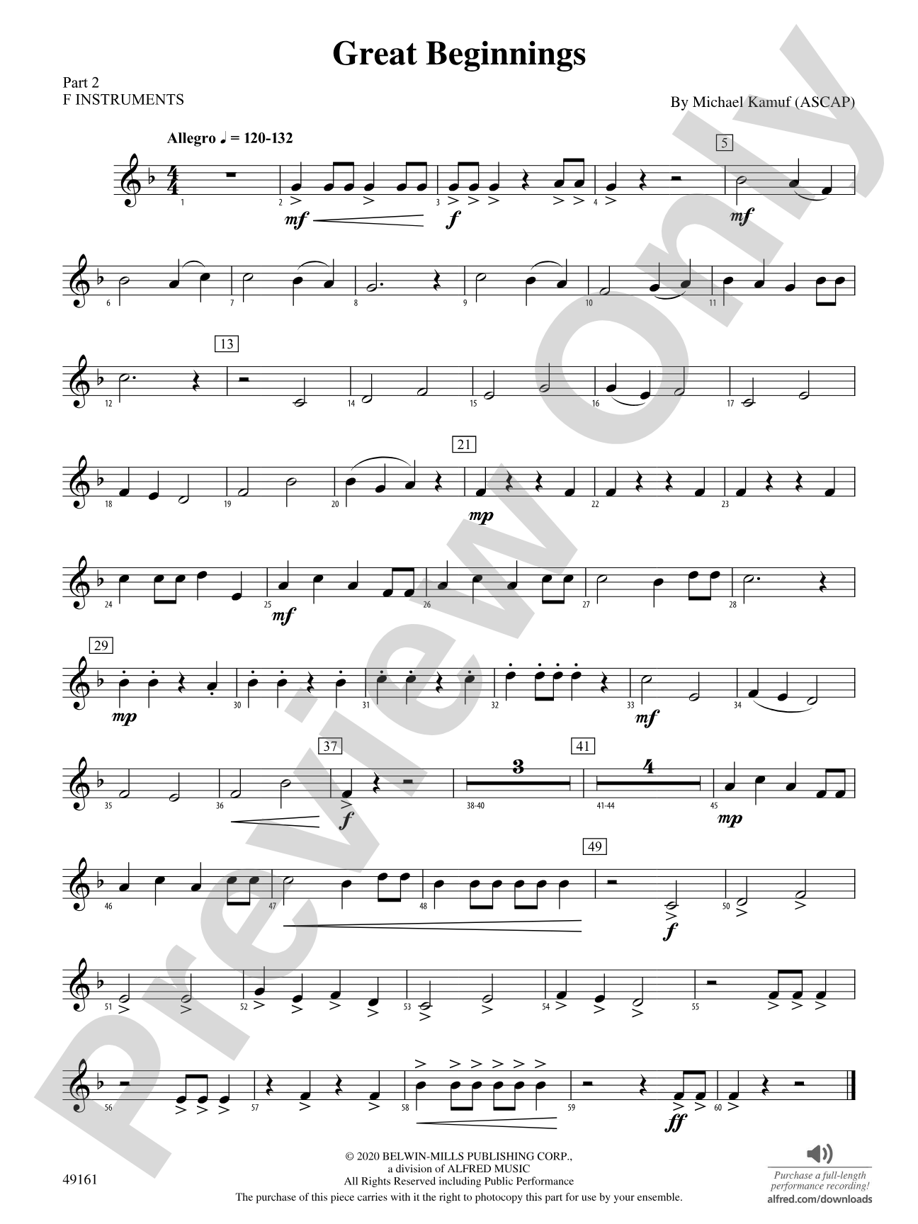 Great Beginnings: Part 2 - F Instruments