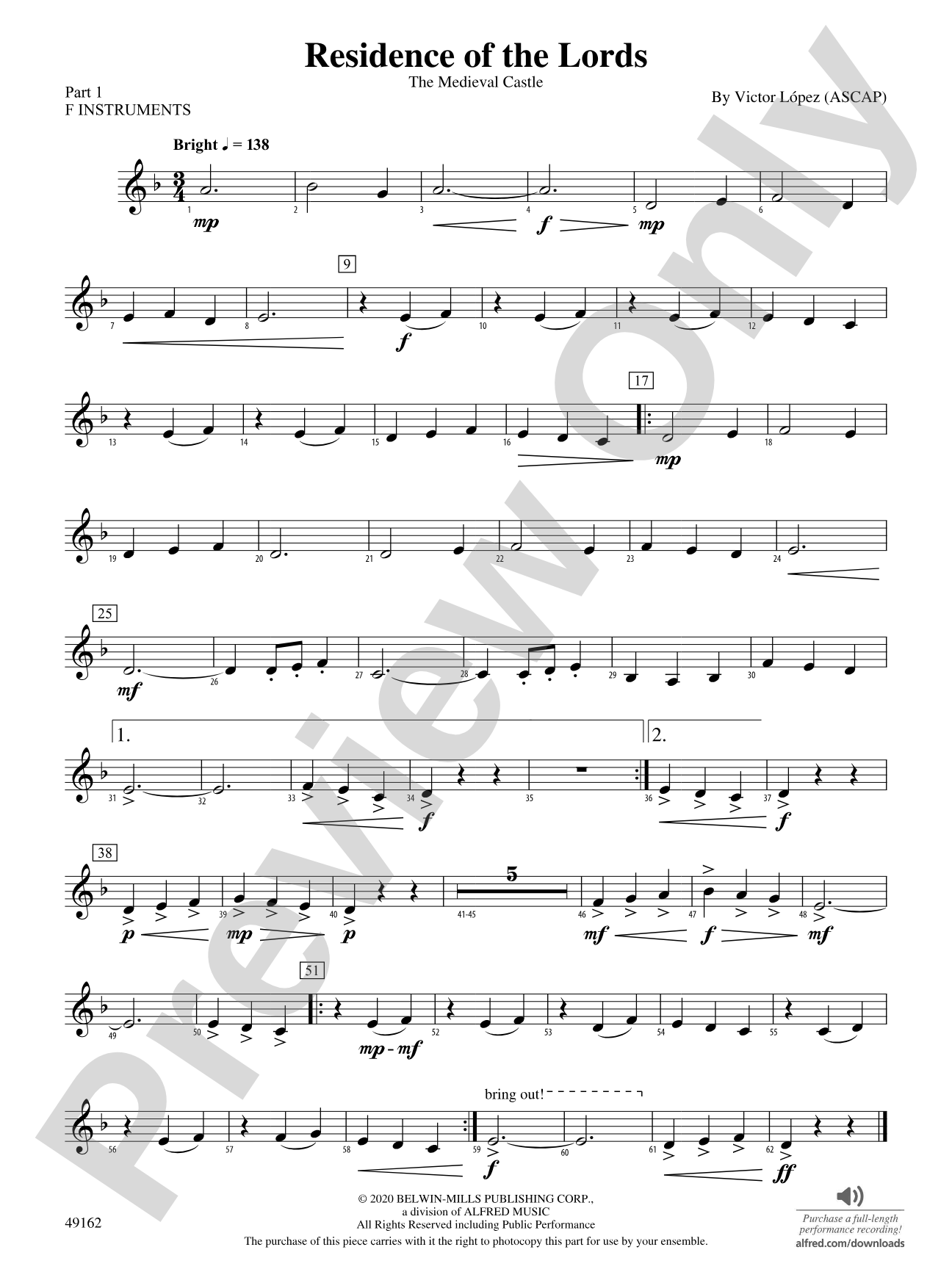 Residence of the Lords: Part 1 - F Instruments