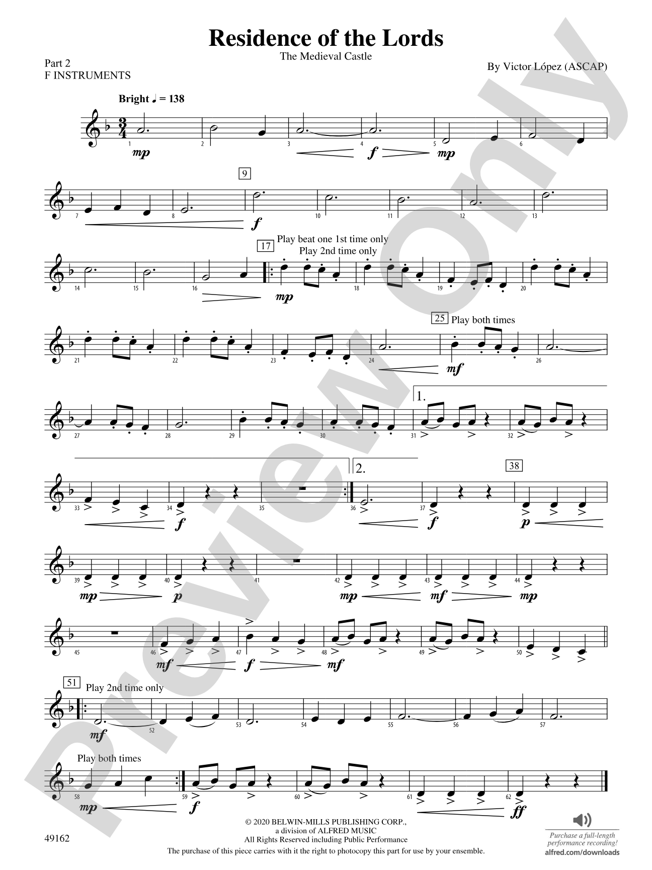 Residence of the Lords: Part 2 - F Instruments