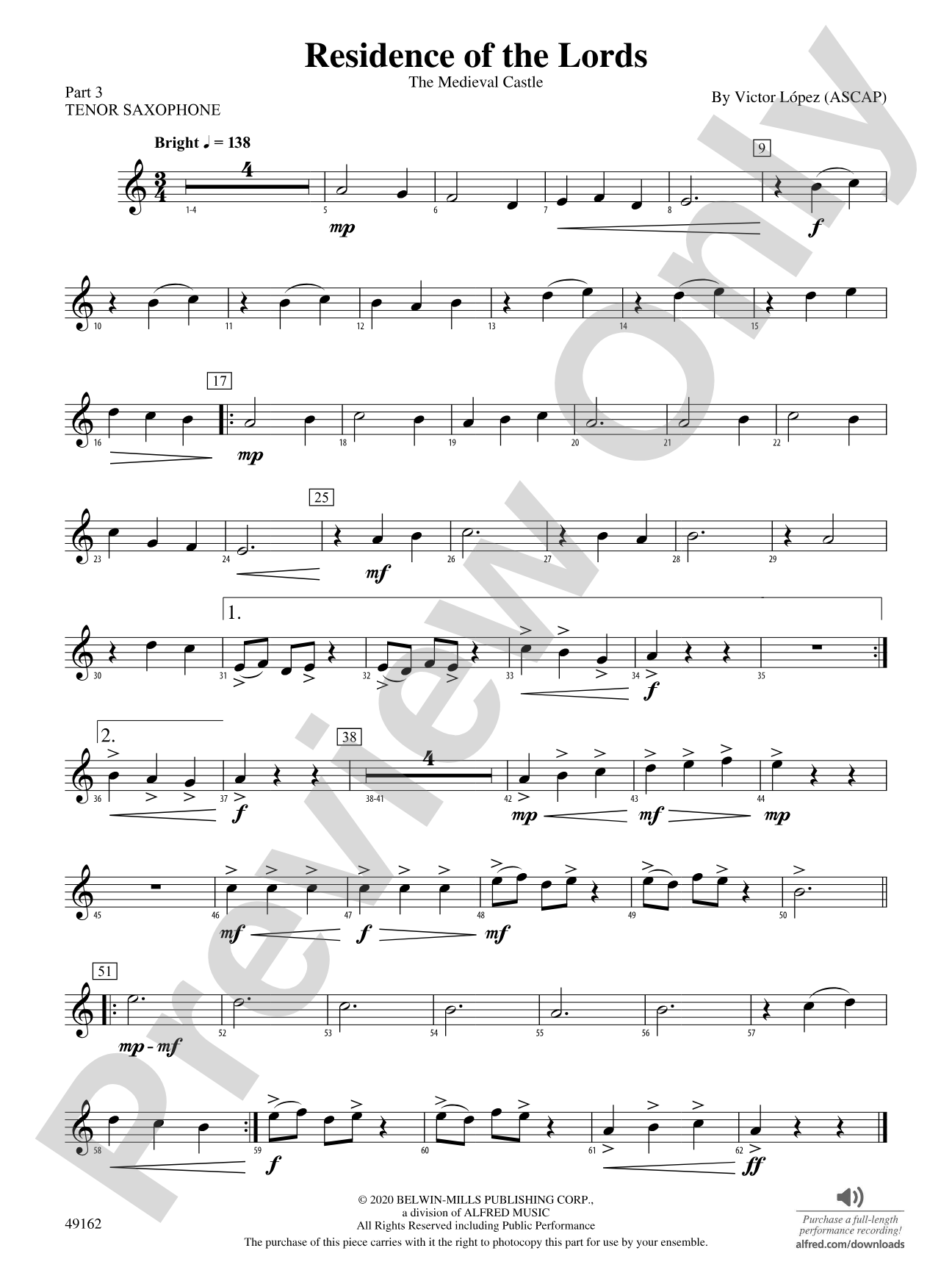 Residence of the Lords: Part 3 - Tenor Saxophone