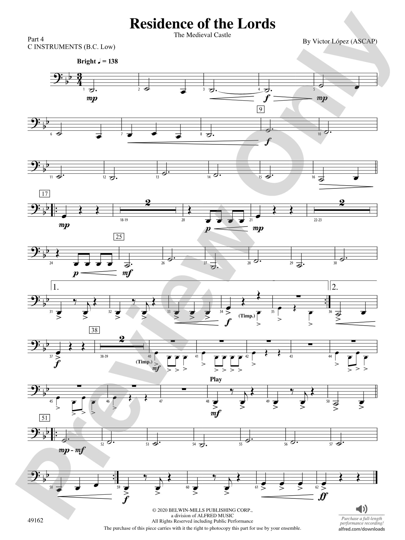 Residence of the Lords: Part 4 - C Instruments (B.C. Low)