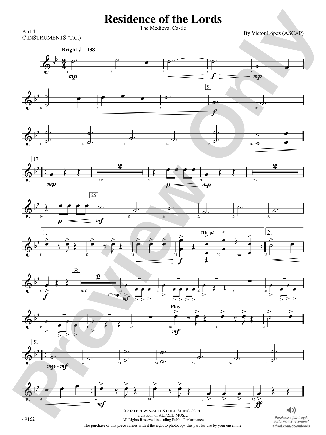 Residence of the Lords: Part 4 - C Instruments (T.C.)