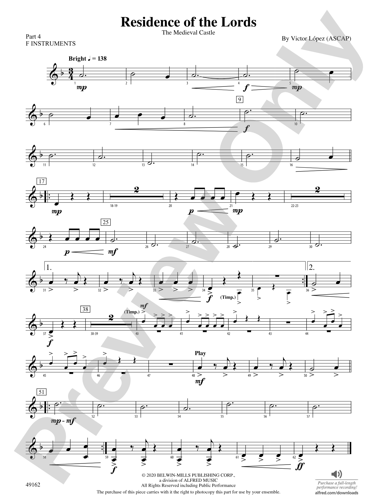 Residence of the Lords: Part 4 - F Instruments