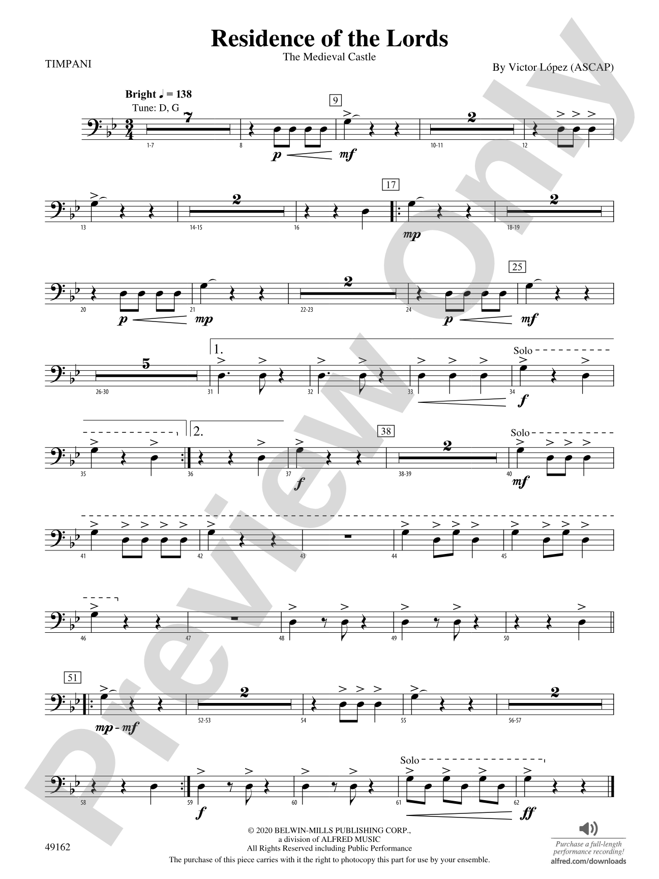 Residence of the Lords: Timpani