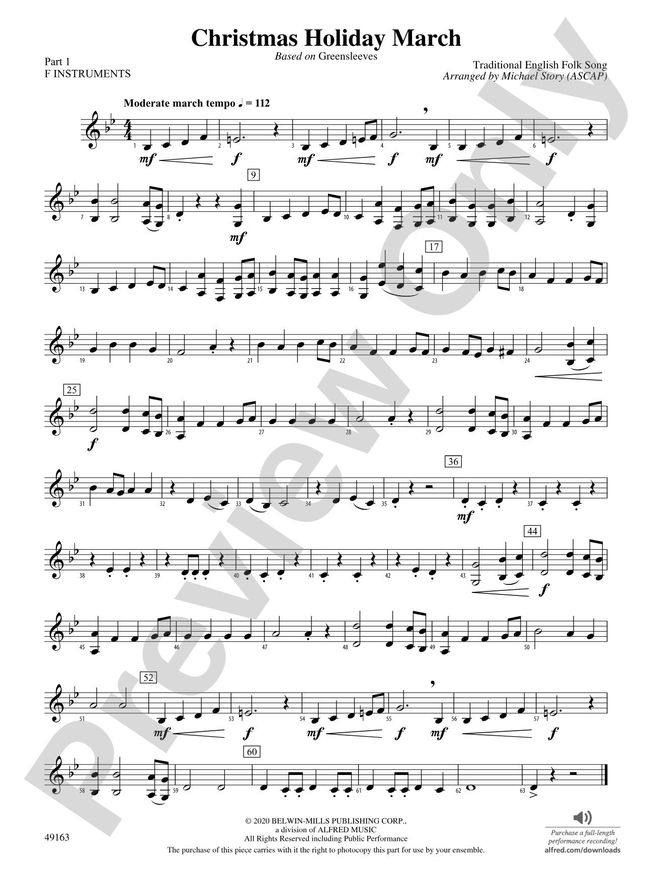 Christmas Holiday March: Part 1 - F Instruments