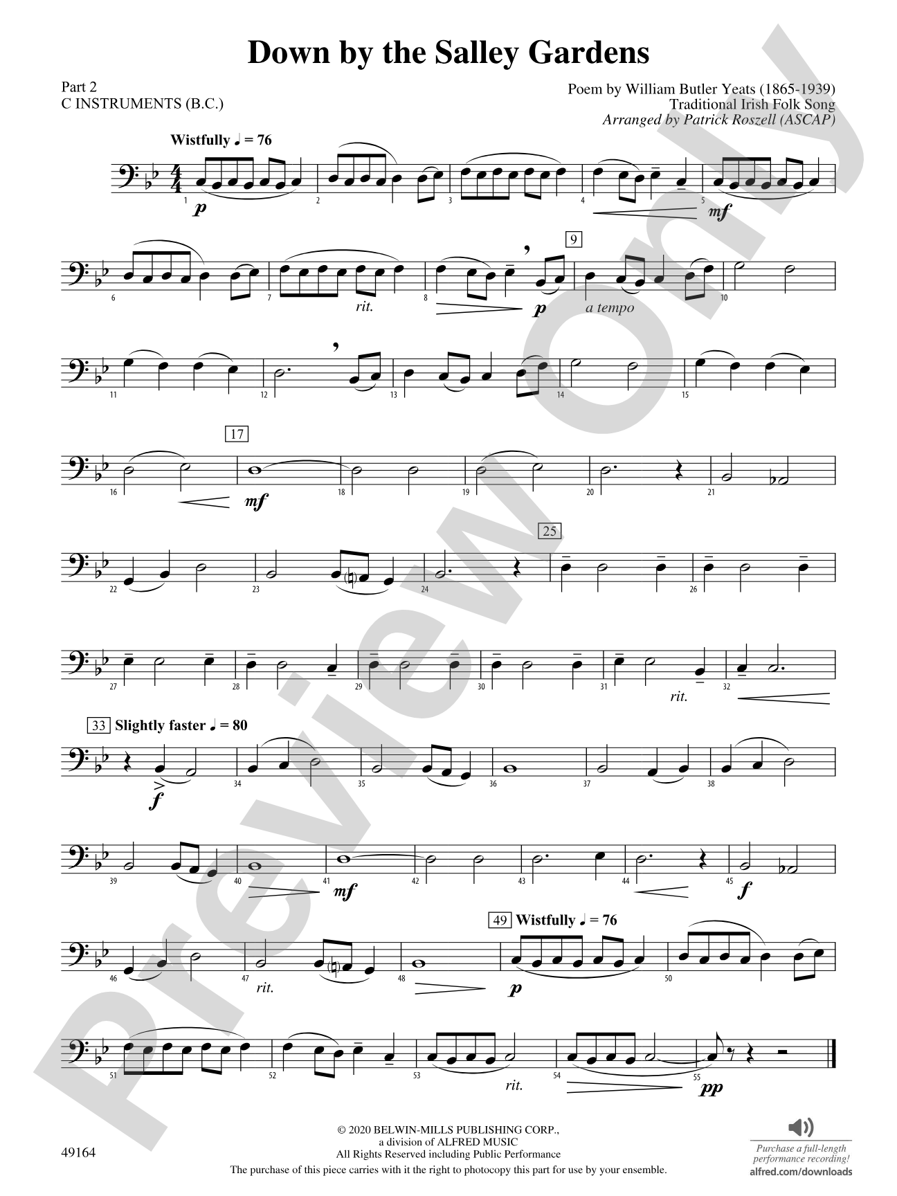 Down by the Salley Gardens: Part 2 - C Instruments (B.C.)
