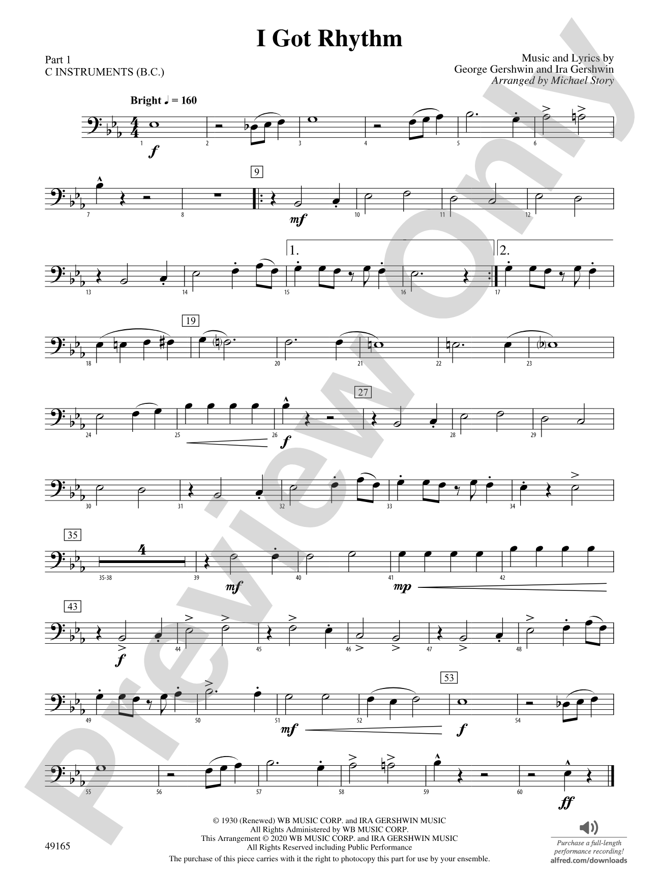 I Got Rhythm: Part 1 - C Instruments (B.C.)