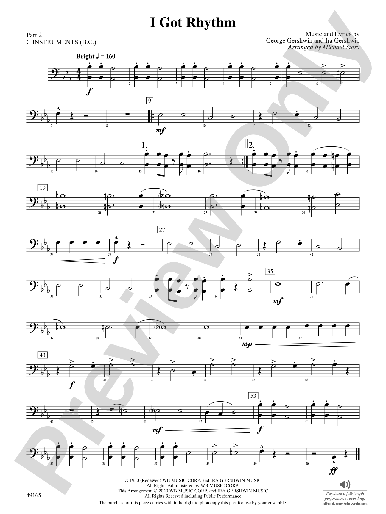 I Got Rhythm: Part 2 - C Instruments (B.C.)