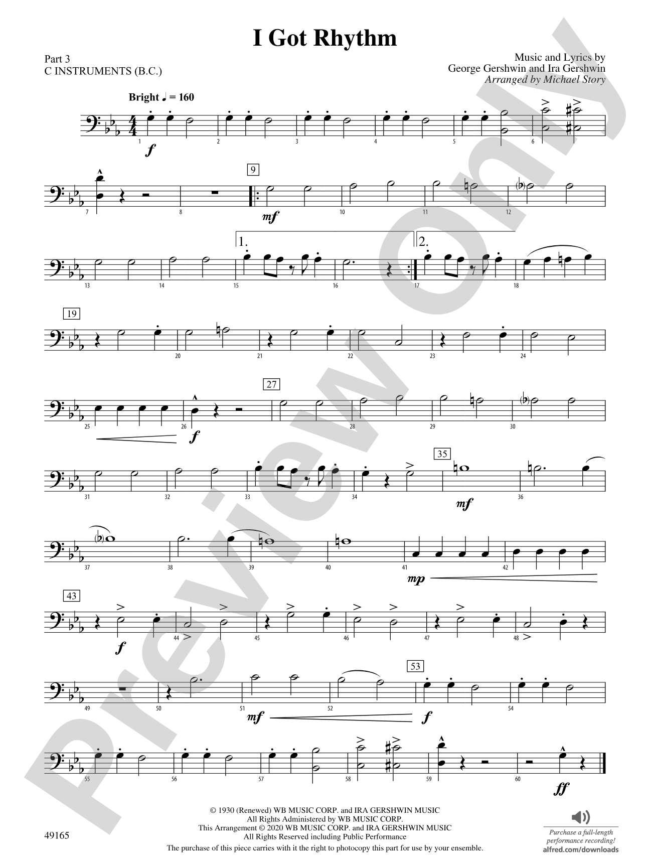 I Got Rhythm: Part 3 - C Instruments (B.C.)