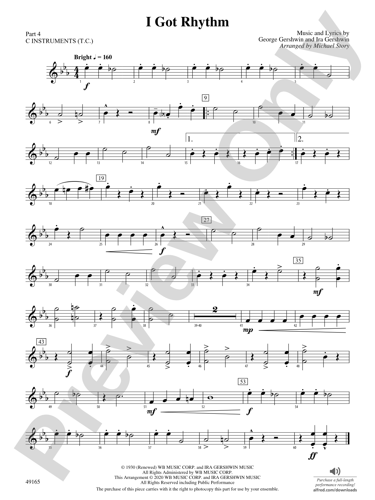I Got Rhythm: Part 4 - C Instruments (T.C.)