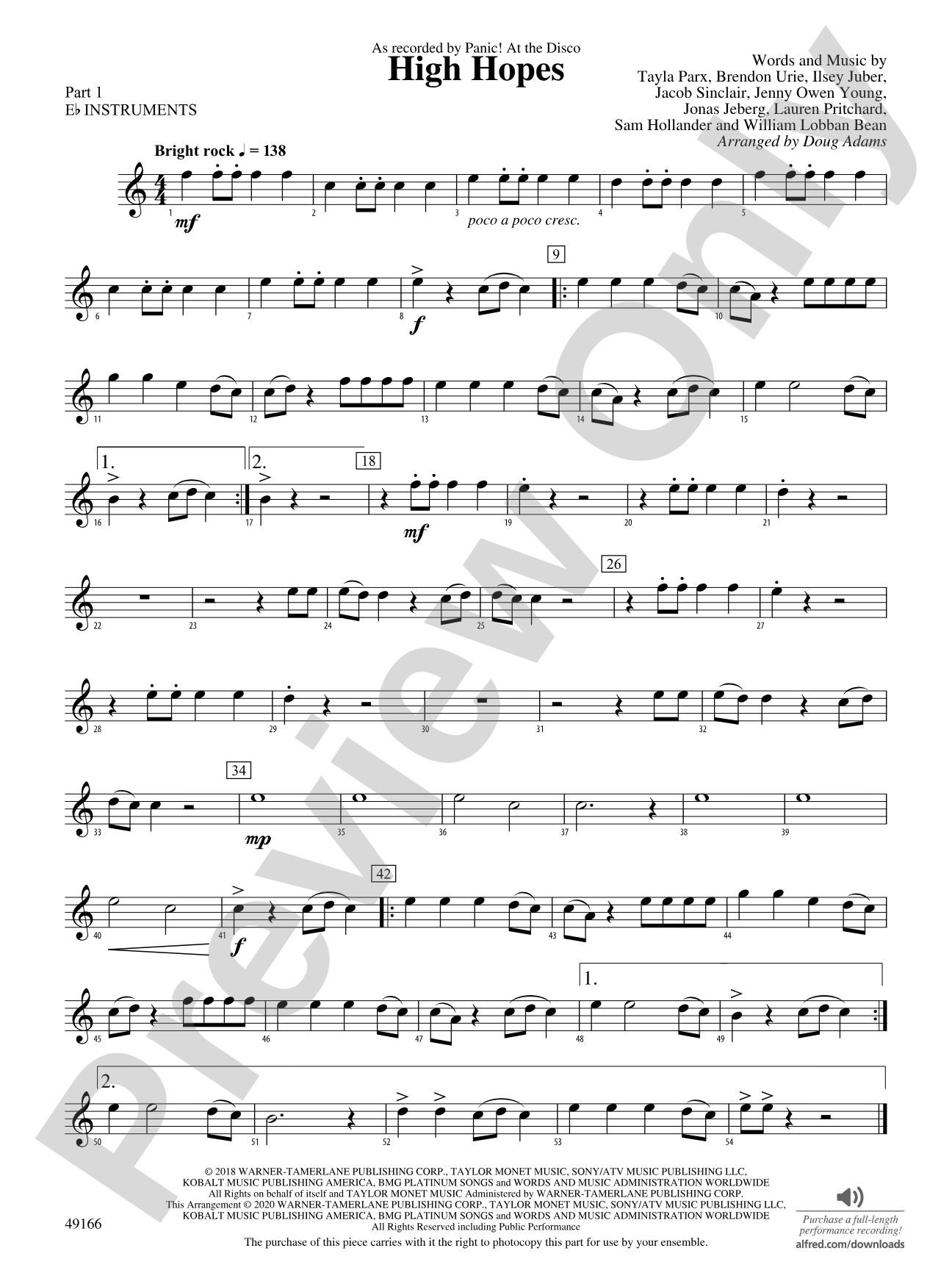 High Hopes: Part 1 - E-flat Instruments