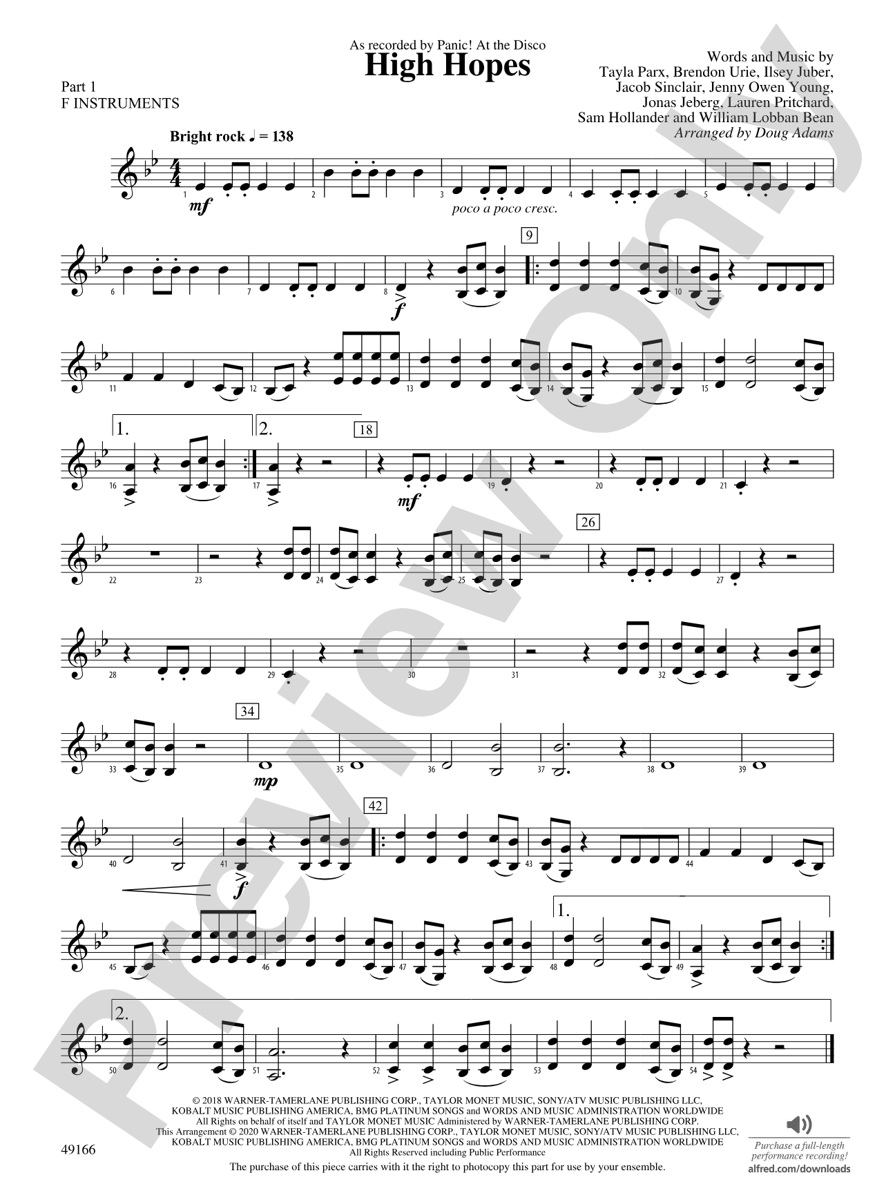 High Hopes: Part 1 - F Instruments