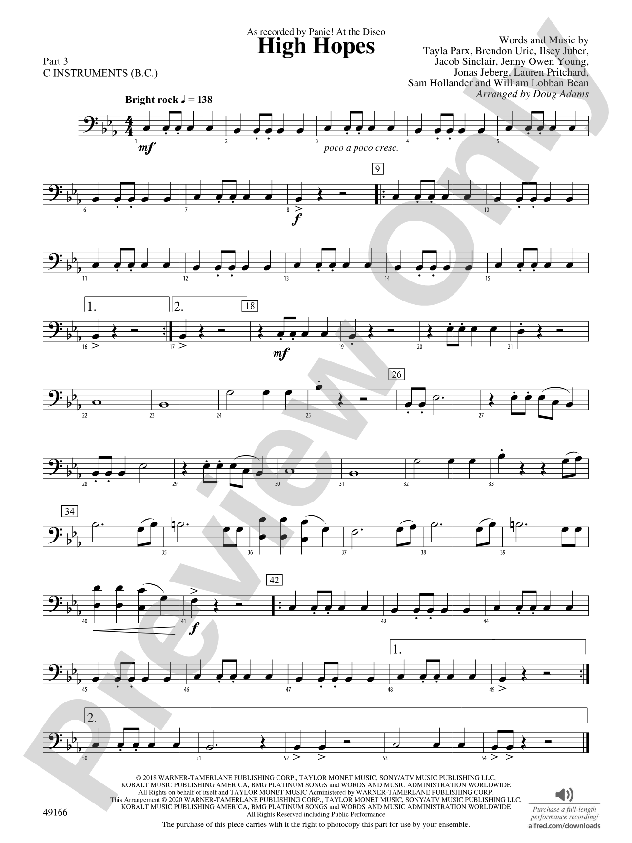 High Hopes: Part 3 - C Instruments (B.C.)