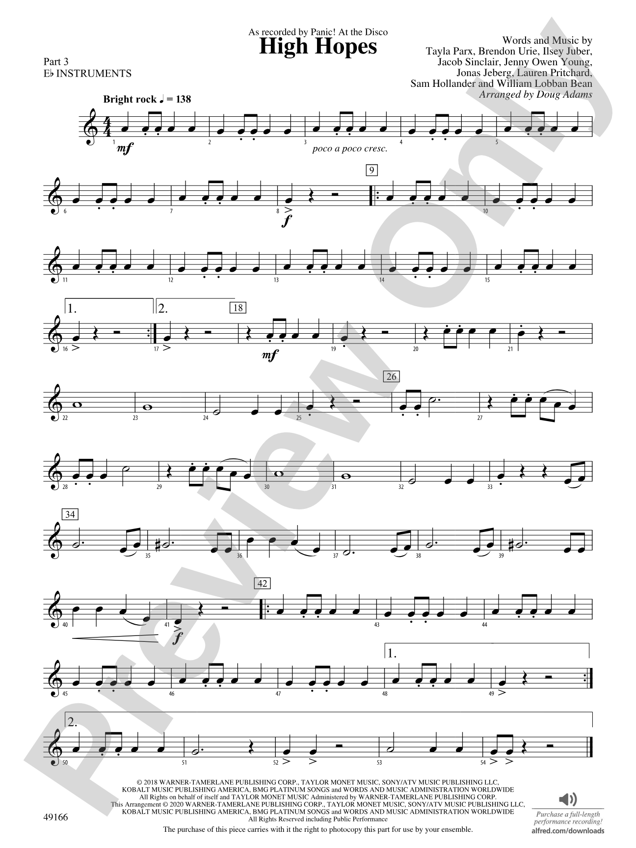 High Hopes: Part 3 - E-flat Instruments