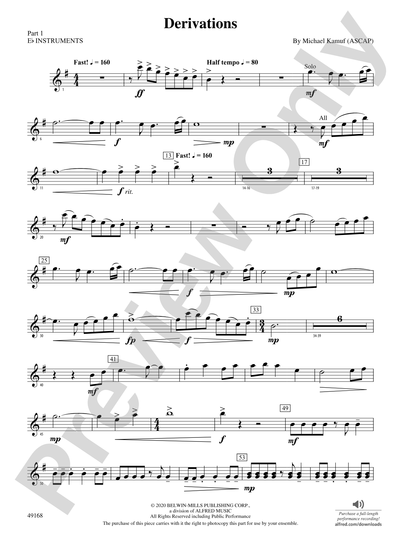 Derivations: Part 1 - E-flat Instruments