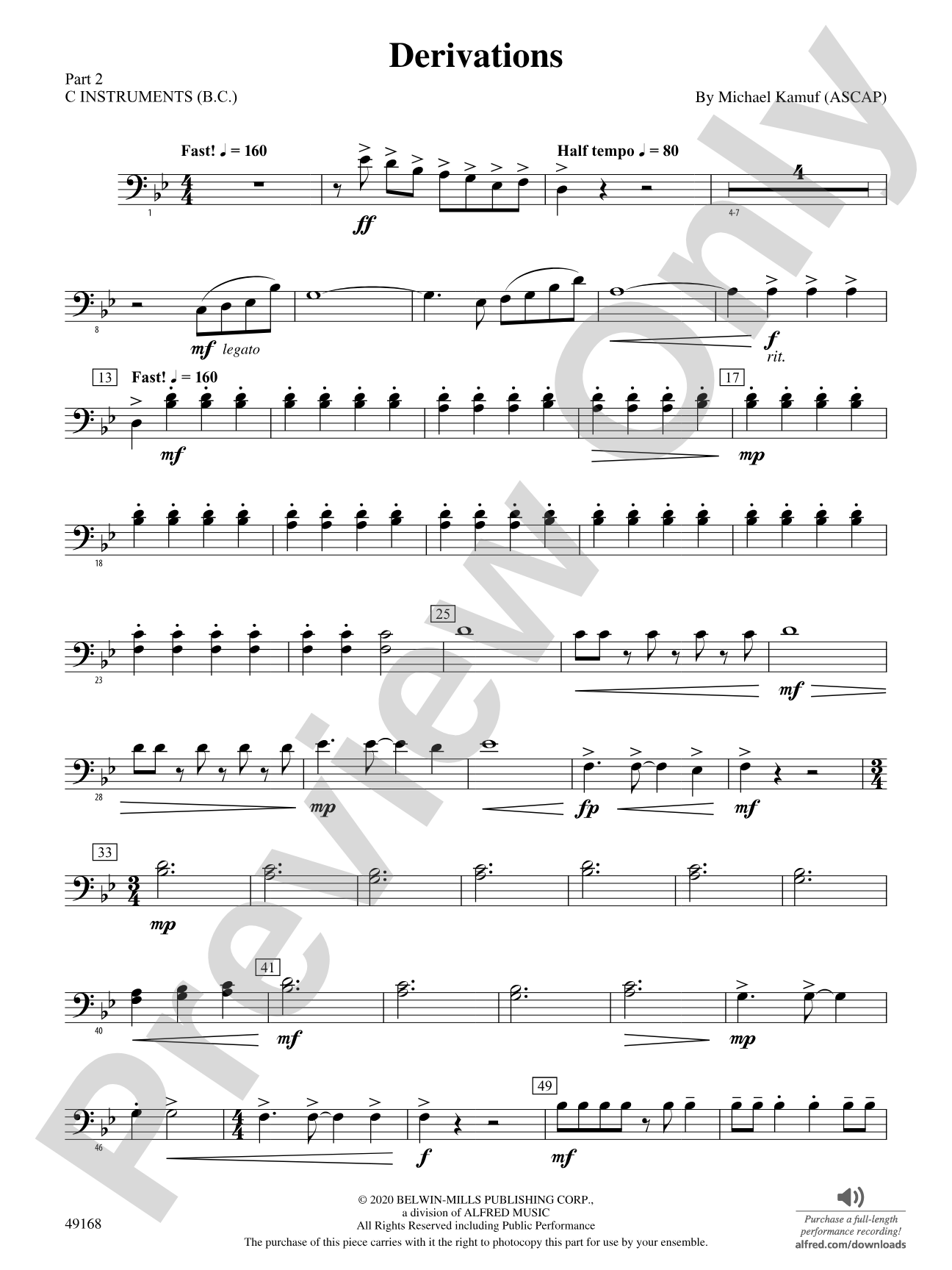 Derivations: Part 2 - C Instruments (B.C.)